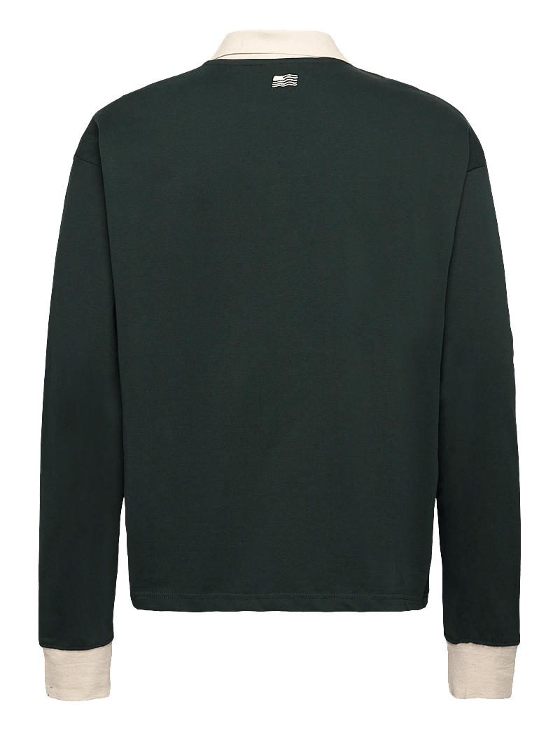 Prohibited - Club Polo Longsleeve - langärmelige gestrickte polohemden - green - 2