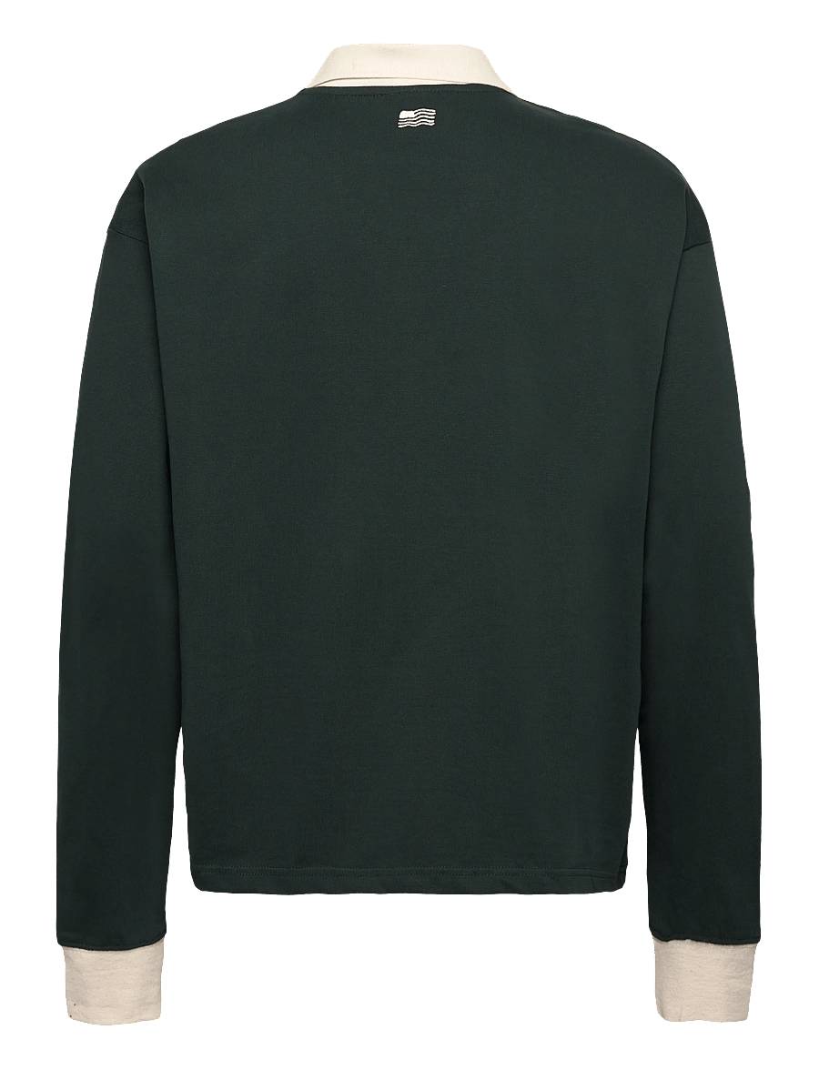 Prohibited - Club Polo Longsleeve - långärmade stickade pikétröjor - green - 2