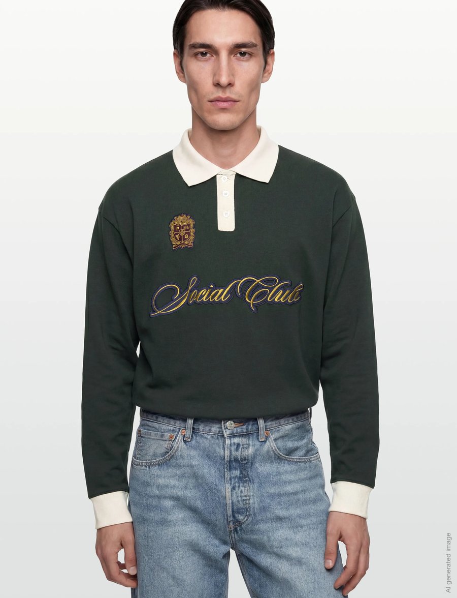 Prohibited - Club Polo Longsleeve - långärmade stickade pikétröjor - green - 3