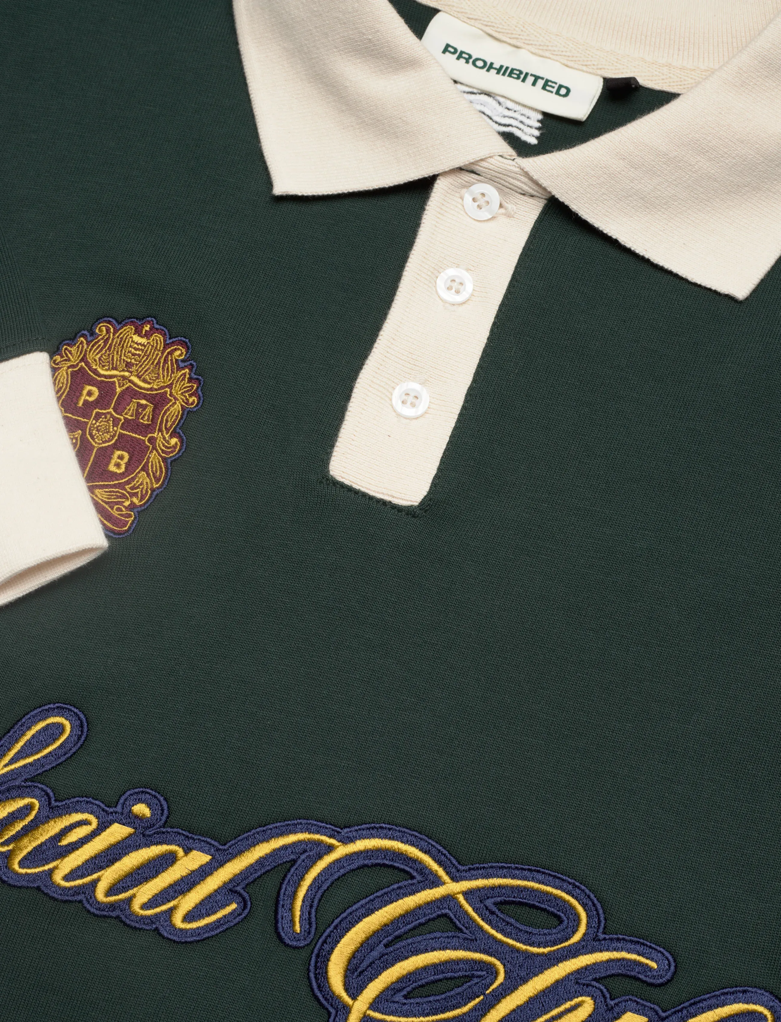 Prohibited - Club Polo Longsleeve - långärmade stickade pikétröjor - green - 5