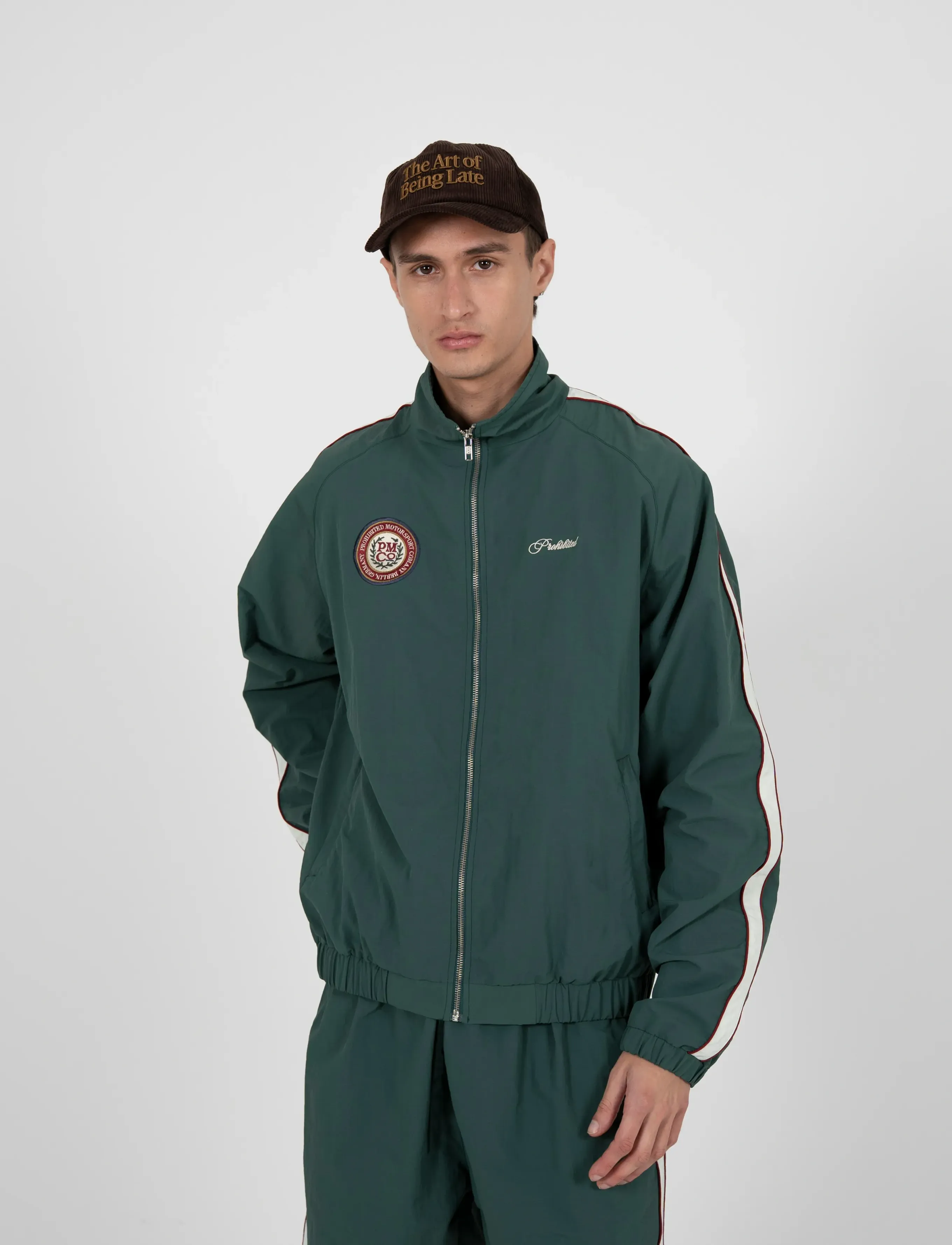 Prohibited Slipstream Trackjacket Green - Bomber Jackets - GREEN / green