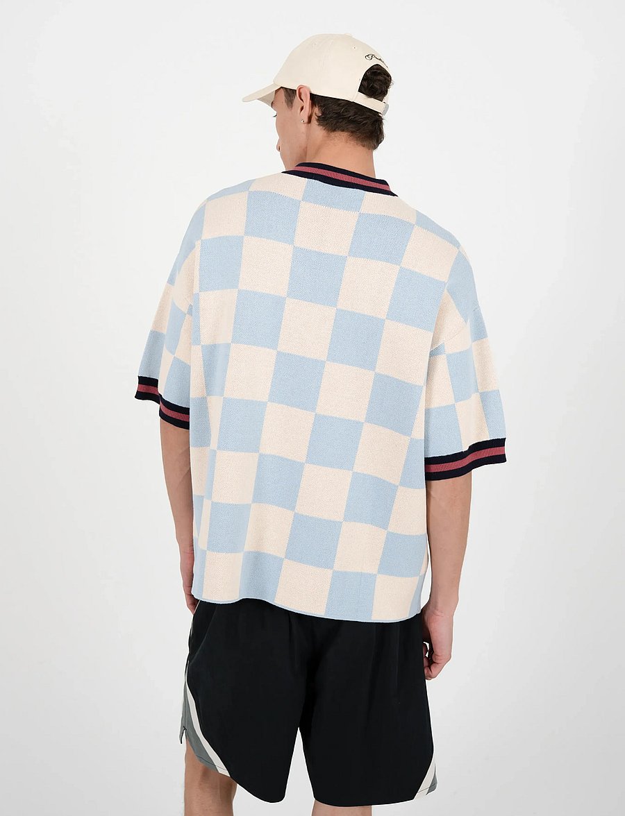 Prohibited - Victory Knit Trikot Blue - kurzärmelige t-shirts - blue - 3