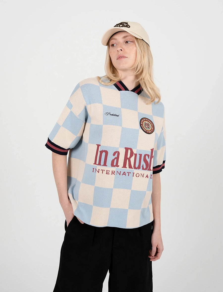 Prohibited - Victory Knit Trikot Blue - kurzärmelige t-shirts - blue - 5