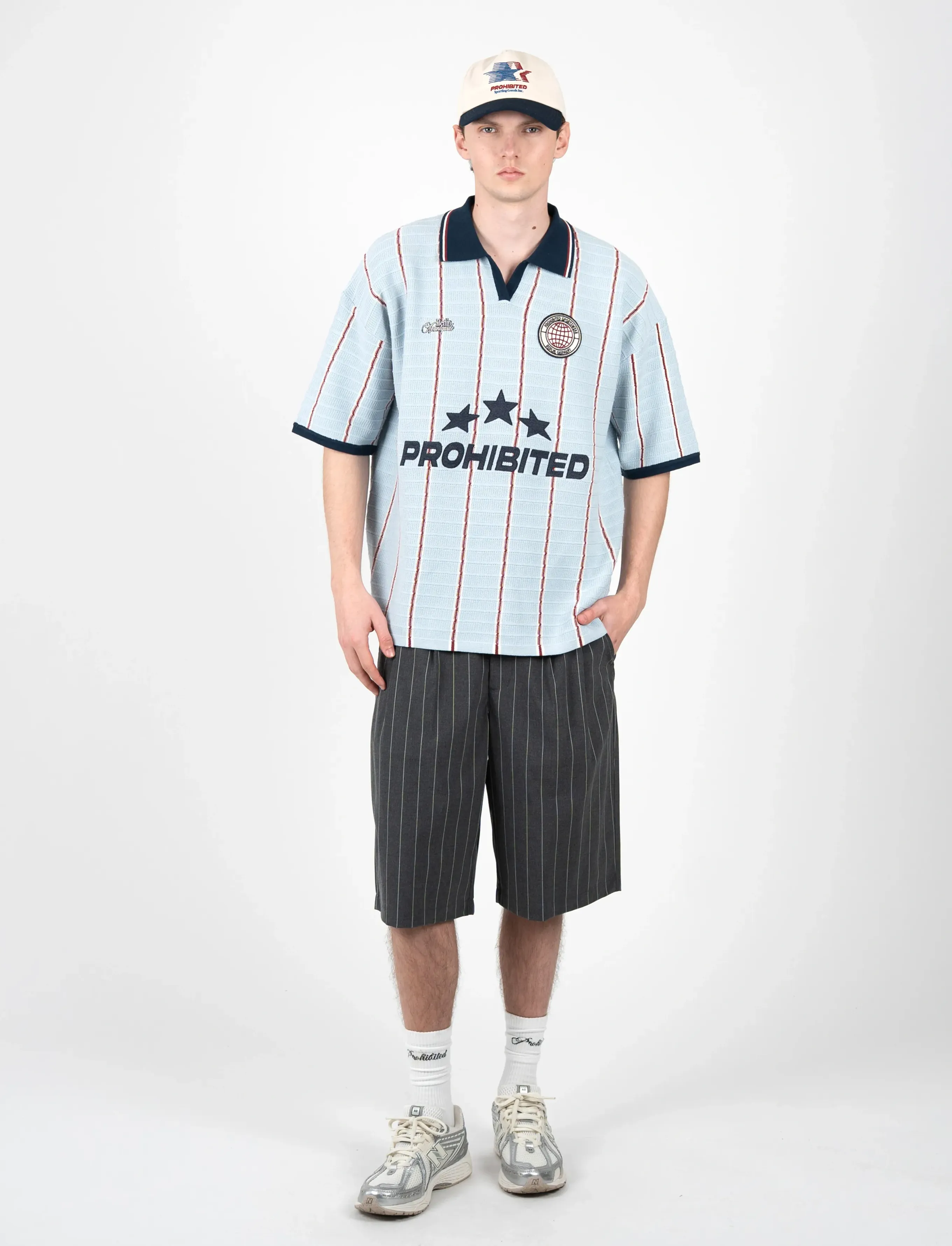 Prohibited - Stars Knit Trikot - light blue - 2