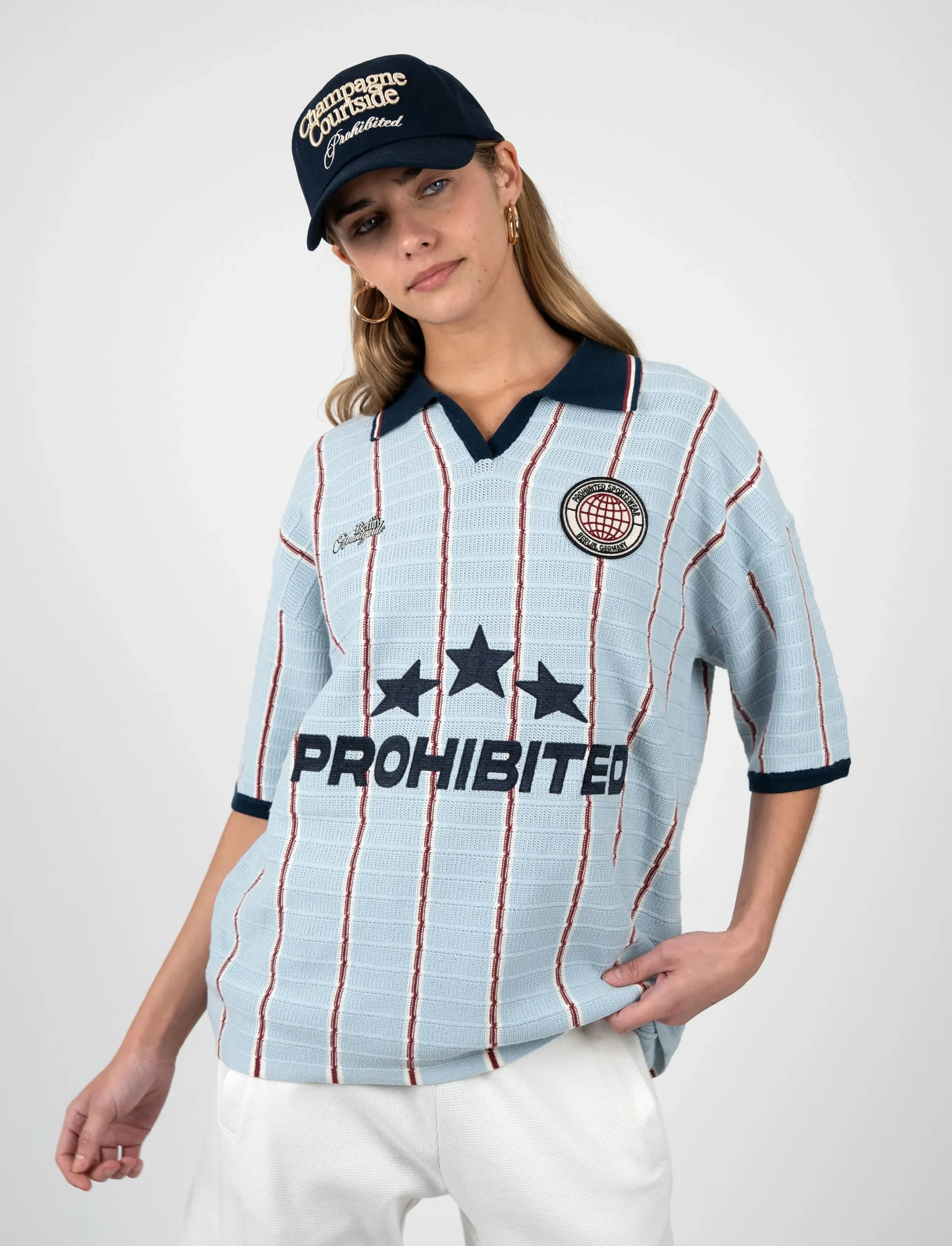 Prohibited - Stars Knit Trikot - light blue - 5