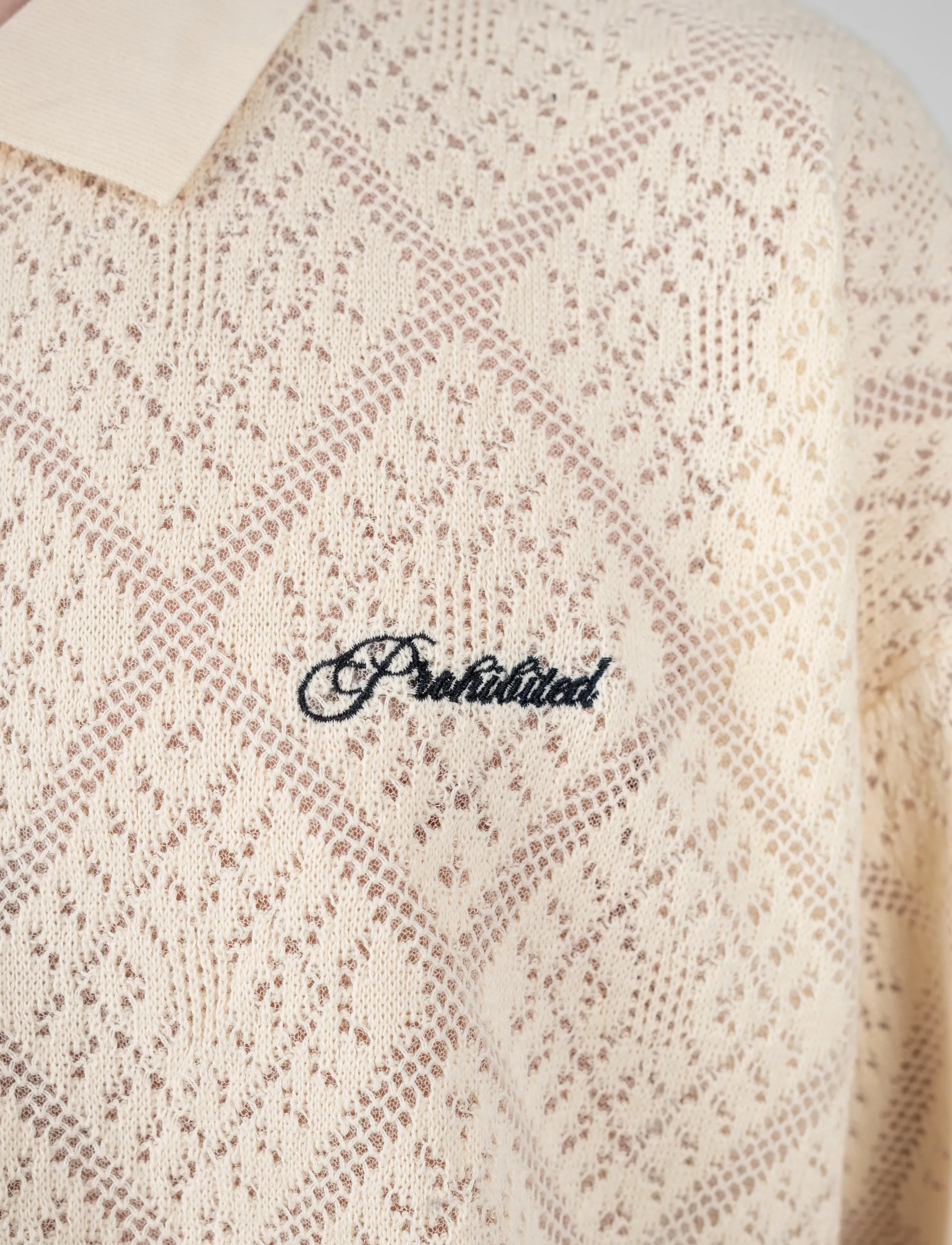 Prohibited Silent Bay Lace Shirt (PRH128-01101) - Short-sleeved