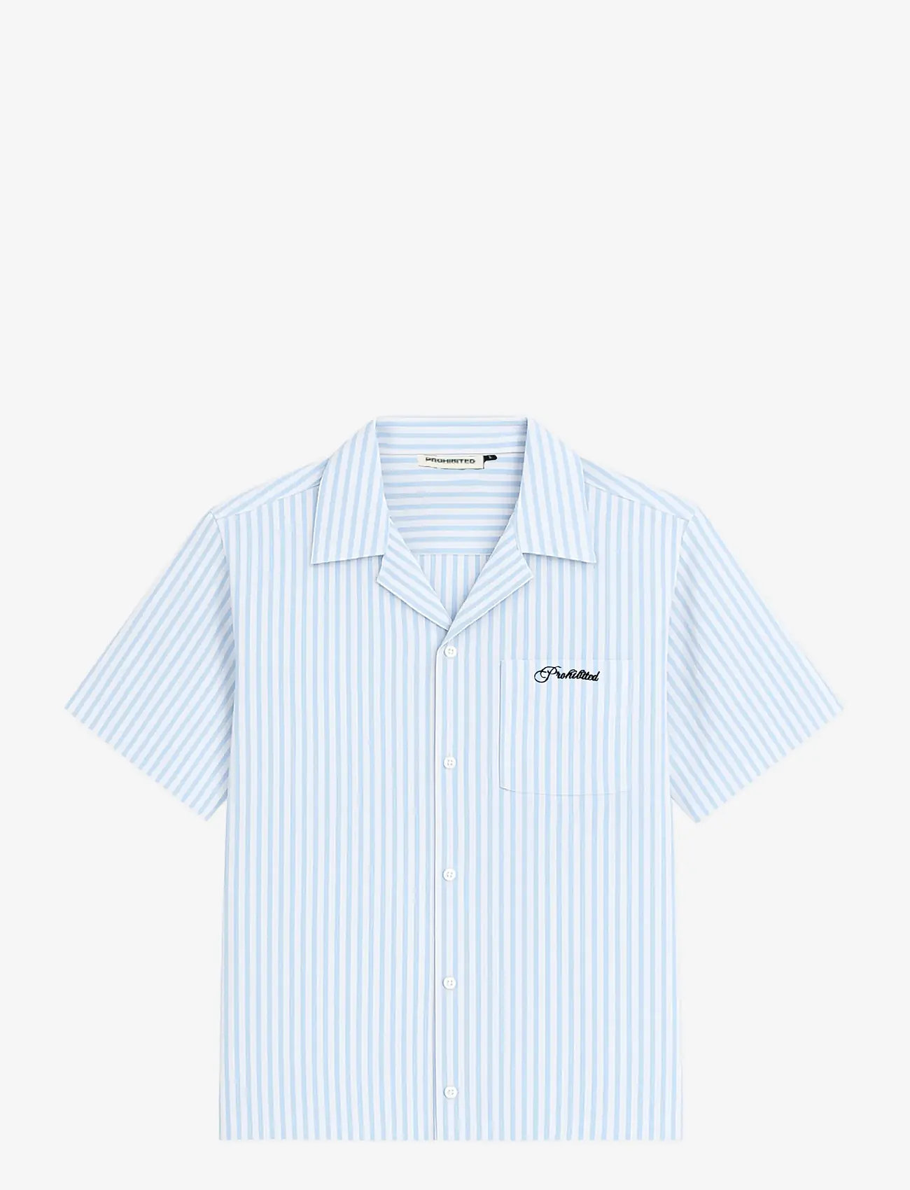 Prohibited - Vineyard Breeze Shirt - stribede skjorter - light blue - 1