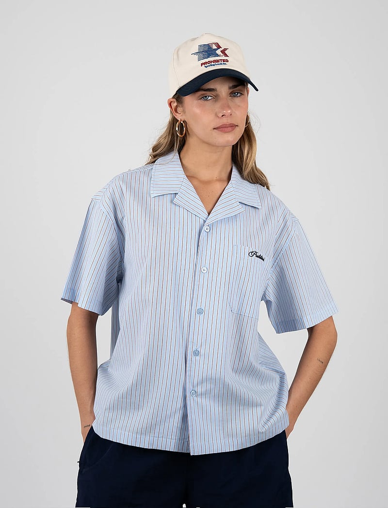 Prohibited - Vineyard Breeze Shirt - triibulised särgid - light blue - 5