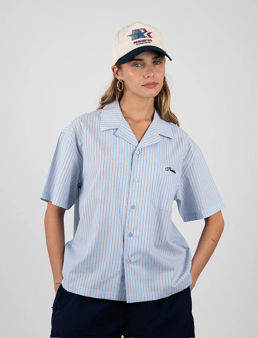 Prohibited - Vineyard Breeze Shirt - triibulised särgid - light blue - 5