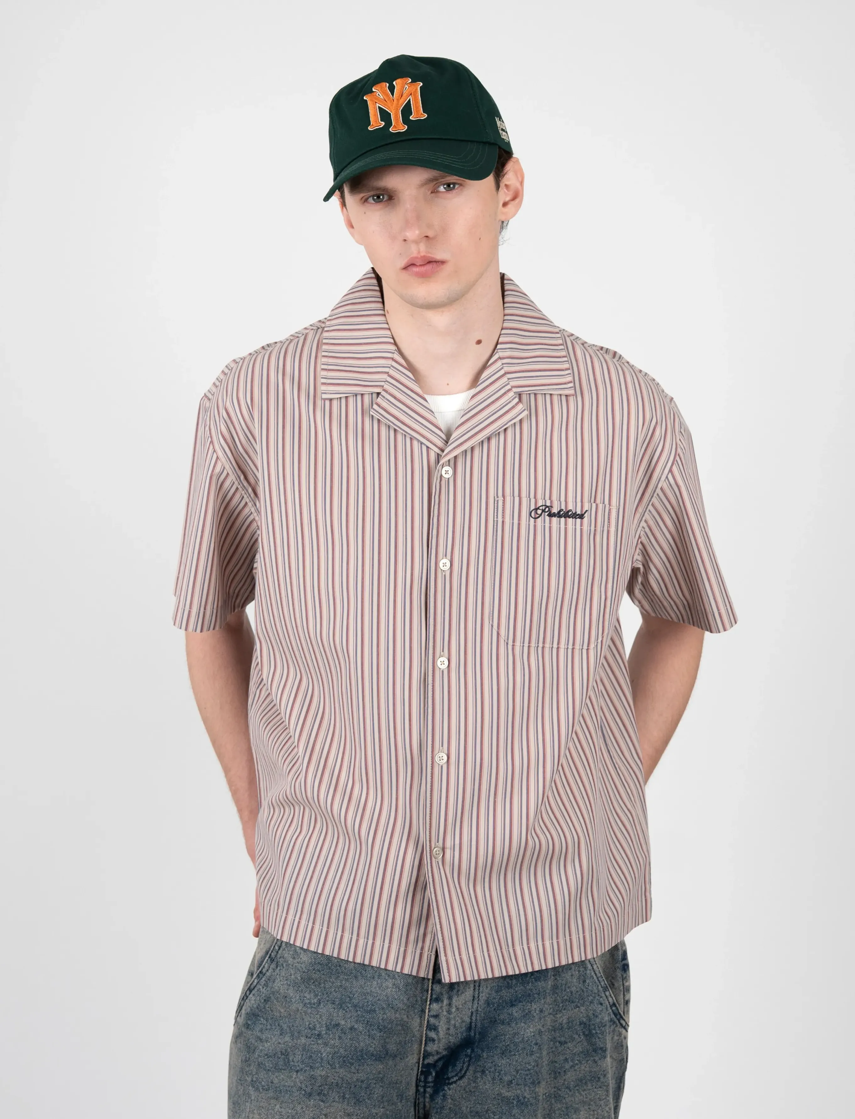 Prohibited Vineyard Breeze Shirt, XXL x 74, Shirts, Rot - Casual Männerswear