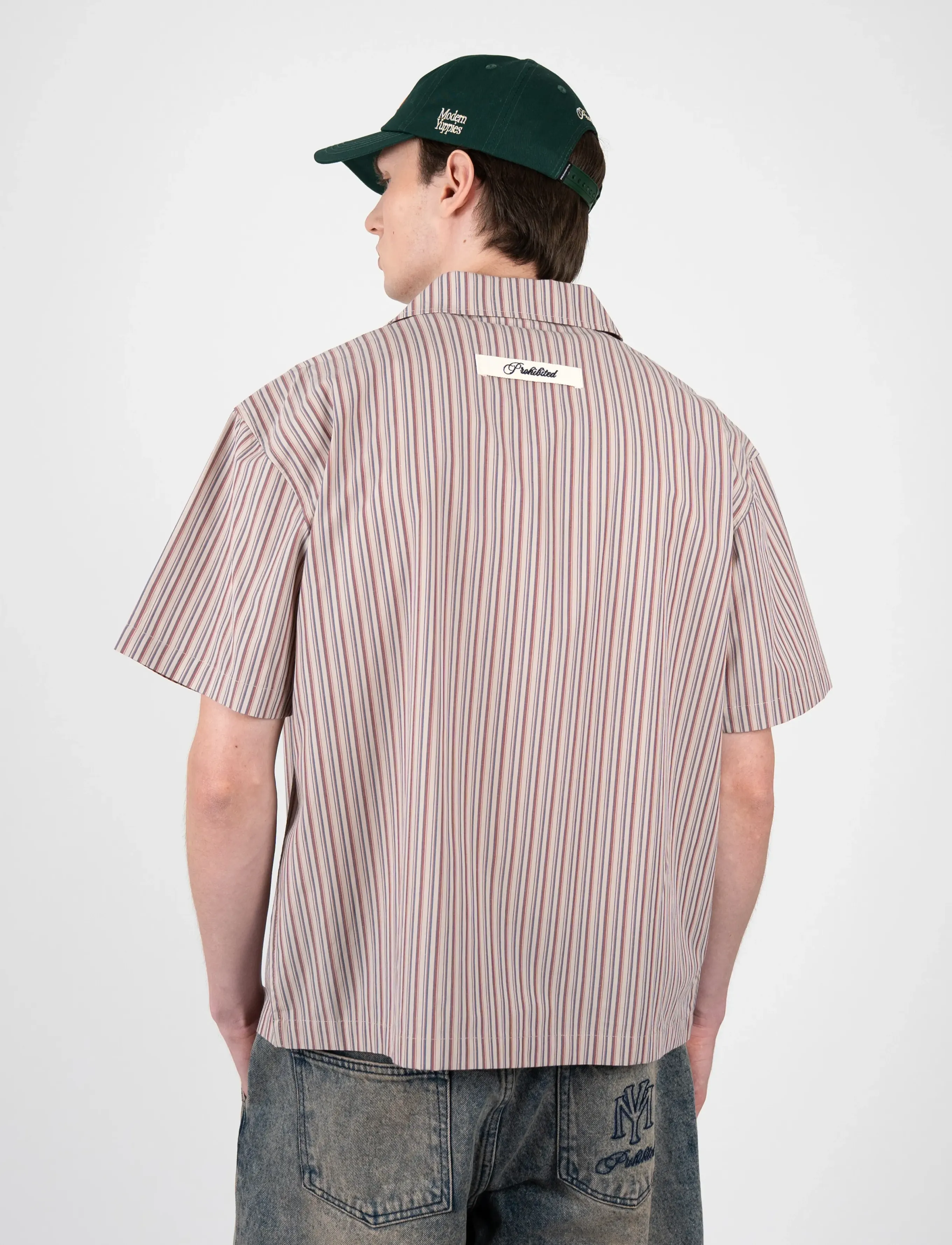 Prohibited - Vineyard Breeze Shirt - röndóttar skyrtur - red - 3