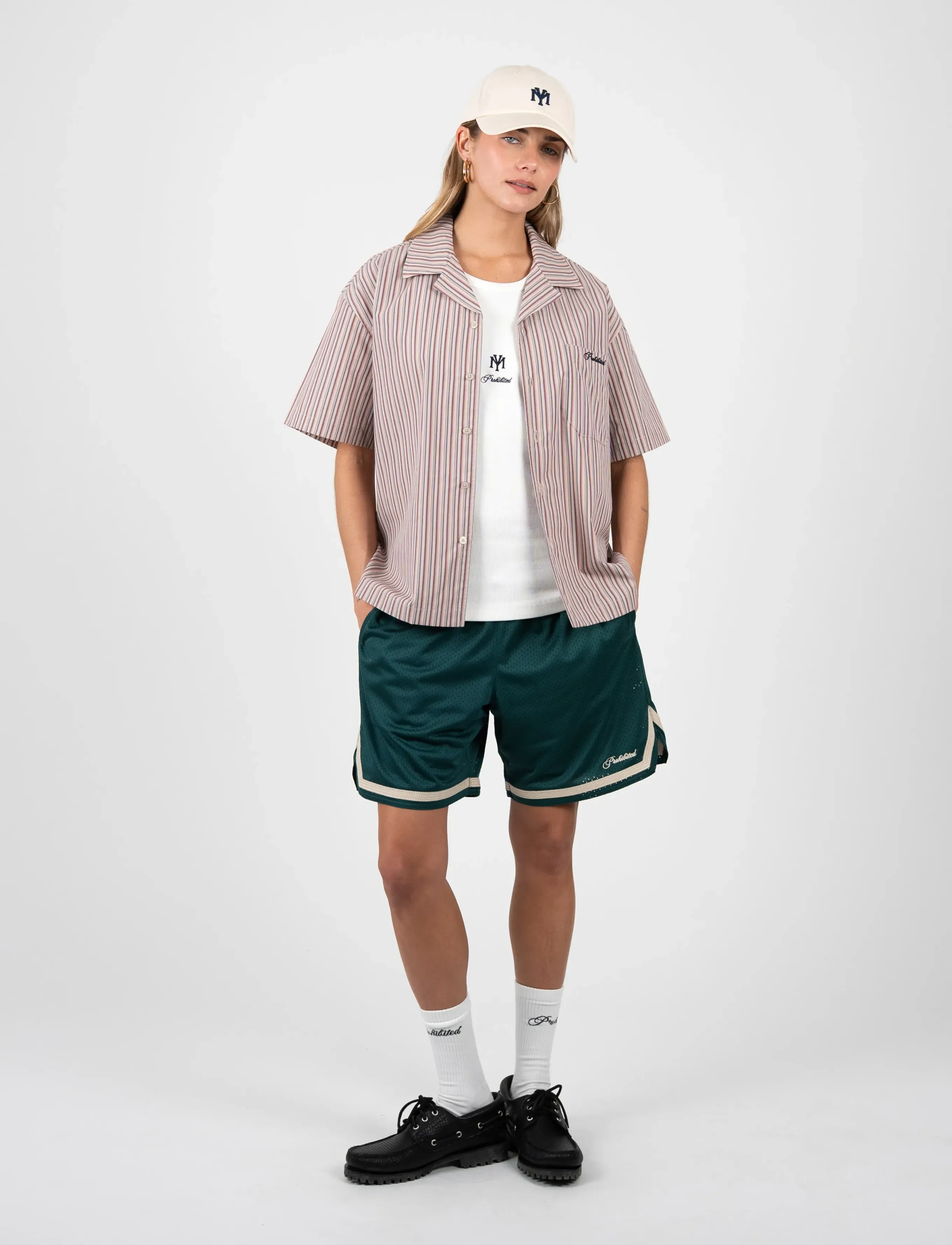 Prohibited - Vineyard Breeze Shirt - röndóttar skyrtur - red - 5