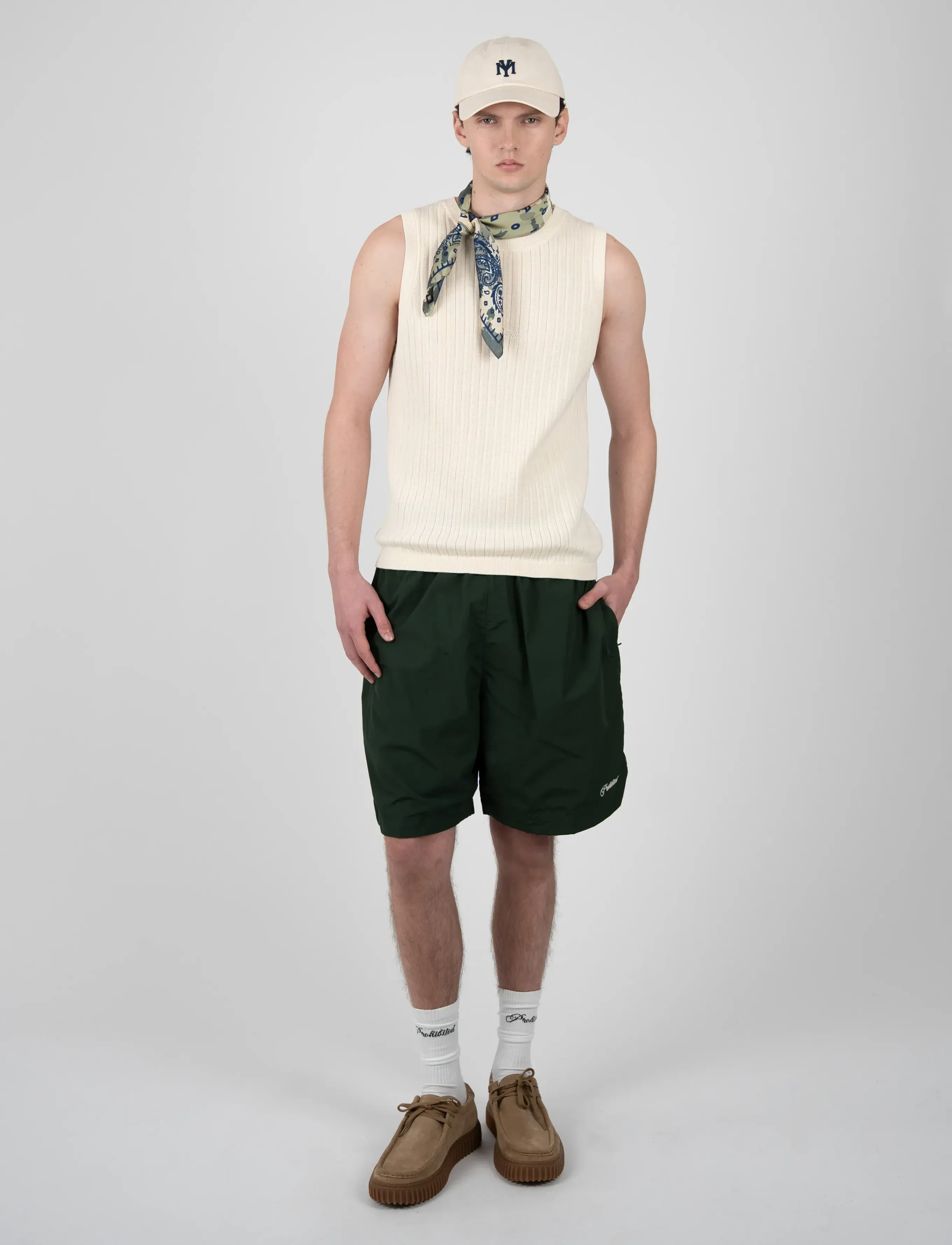 Prohibited Weekend Tank Top, L x 71, Cream, Strik > Strikkede Veste, Herre