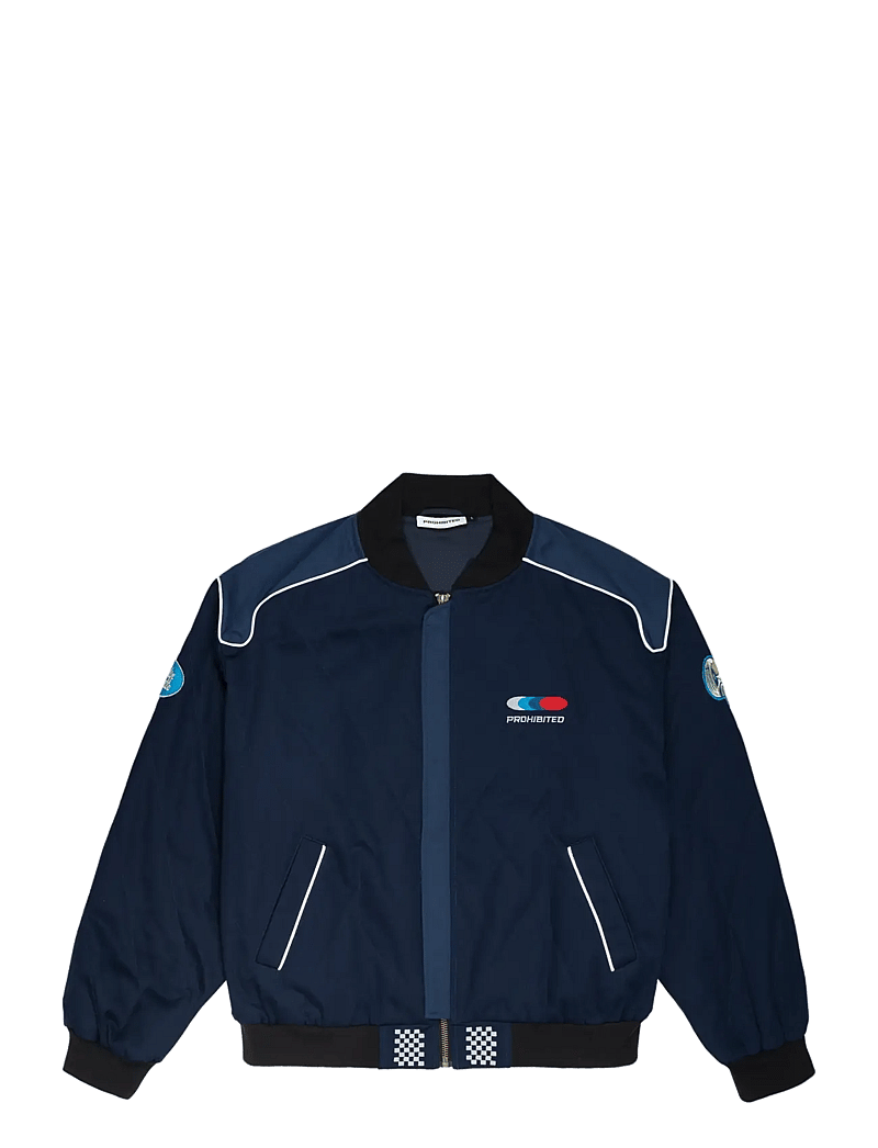 Prohibited - Racetrack Jacket Blue - spring jackets - blue - 1