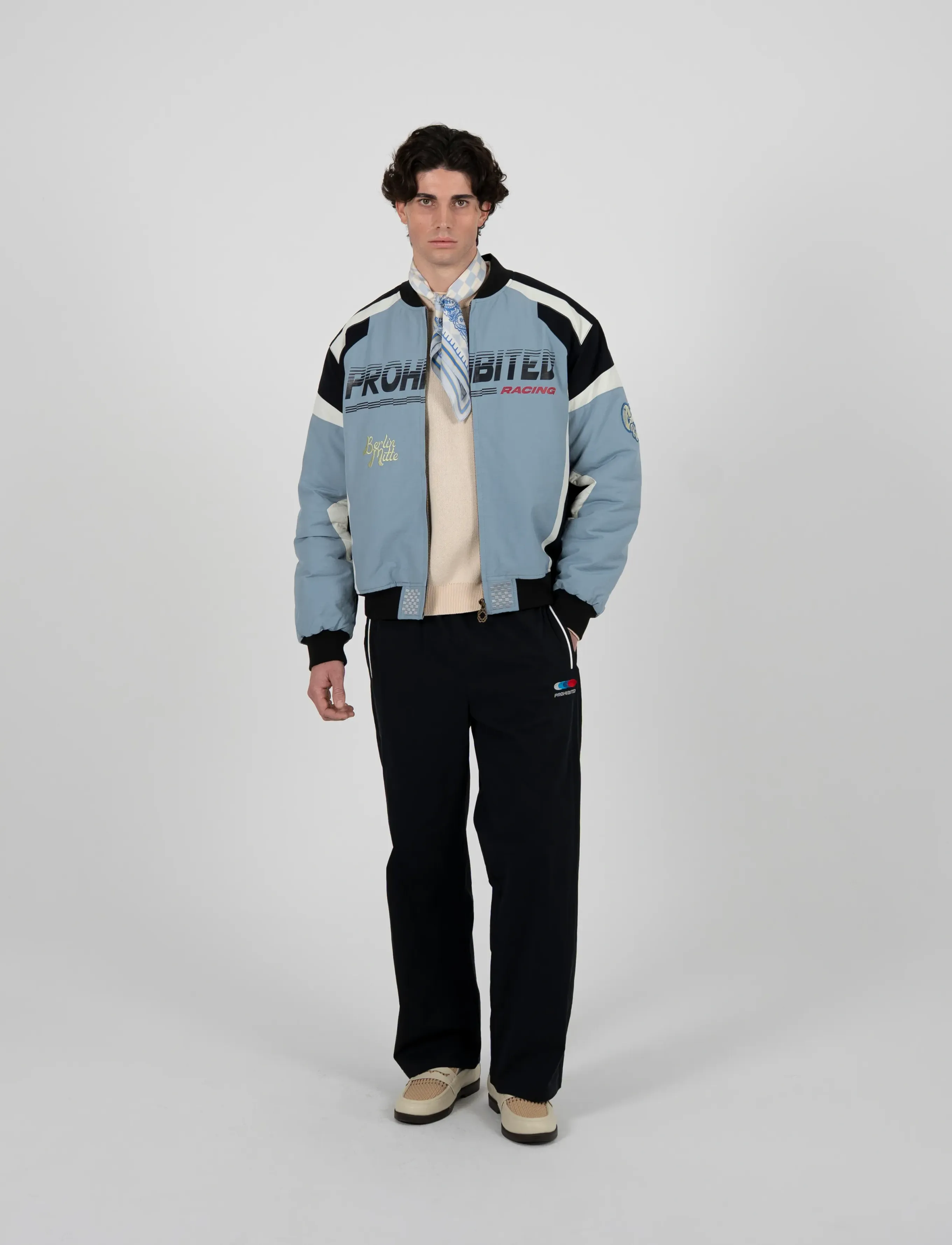 Prohibited Hyperlane Racing Jacket Blue, S, Blue, Sport Jackets > Sport Casual Jackets, Herre