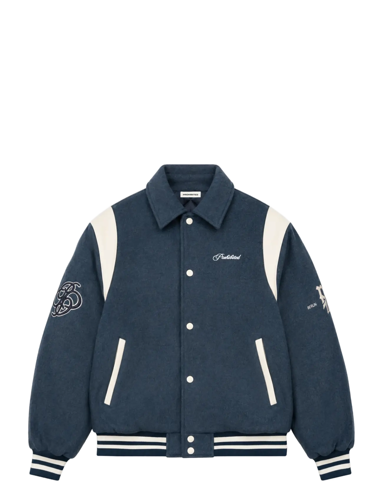 Prohibited - Field College Jacket - anthracite blue - 1