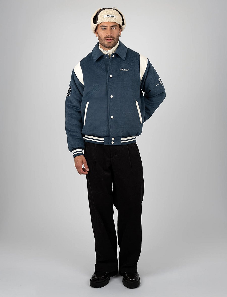 Prohibited - Field College Jacket - anthracite blue - 0
