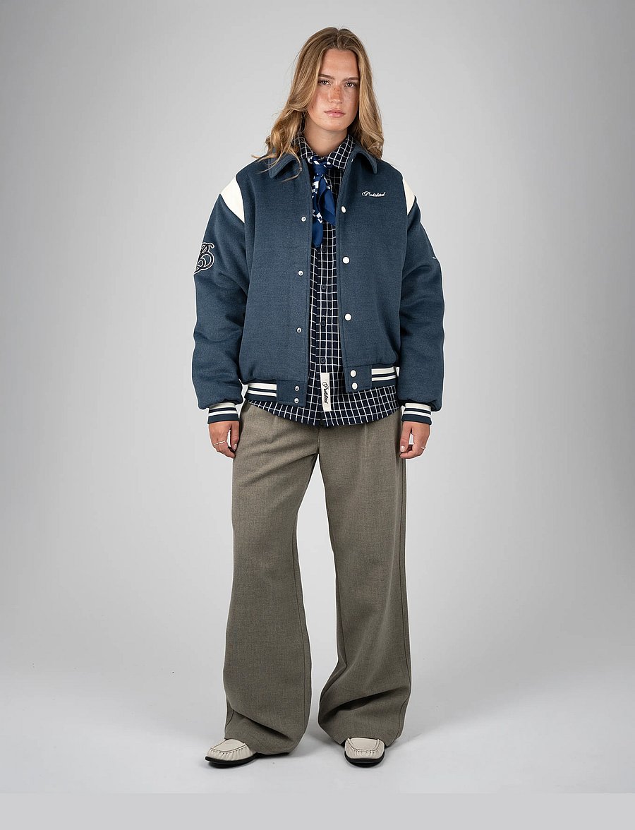 Prohibited - Field College Jacket - anthracite blue - 5