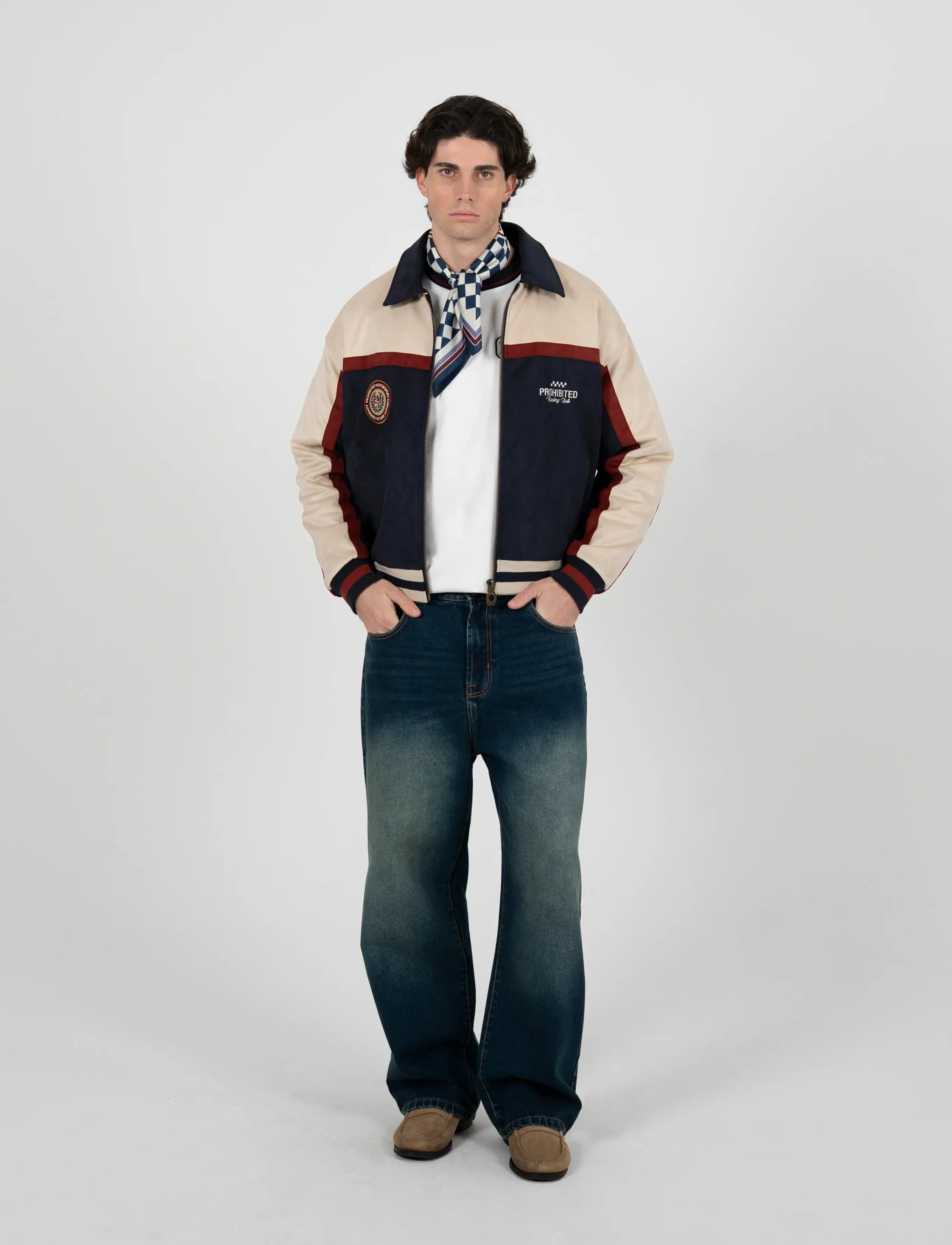 Suede Club Jacket Navy 2