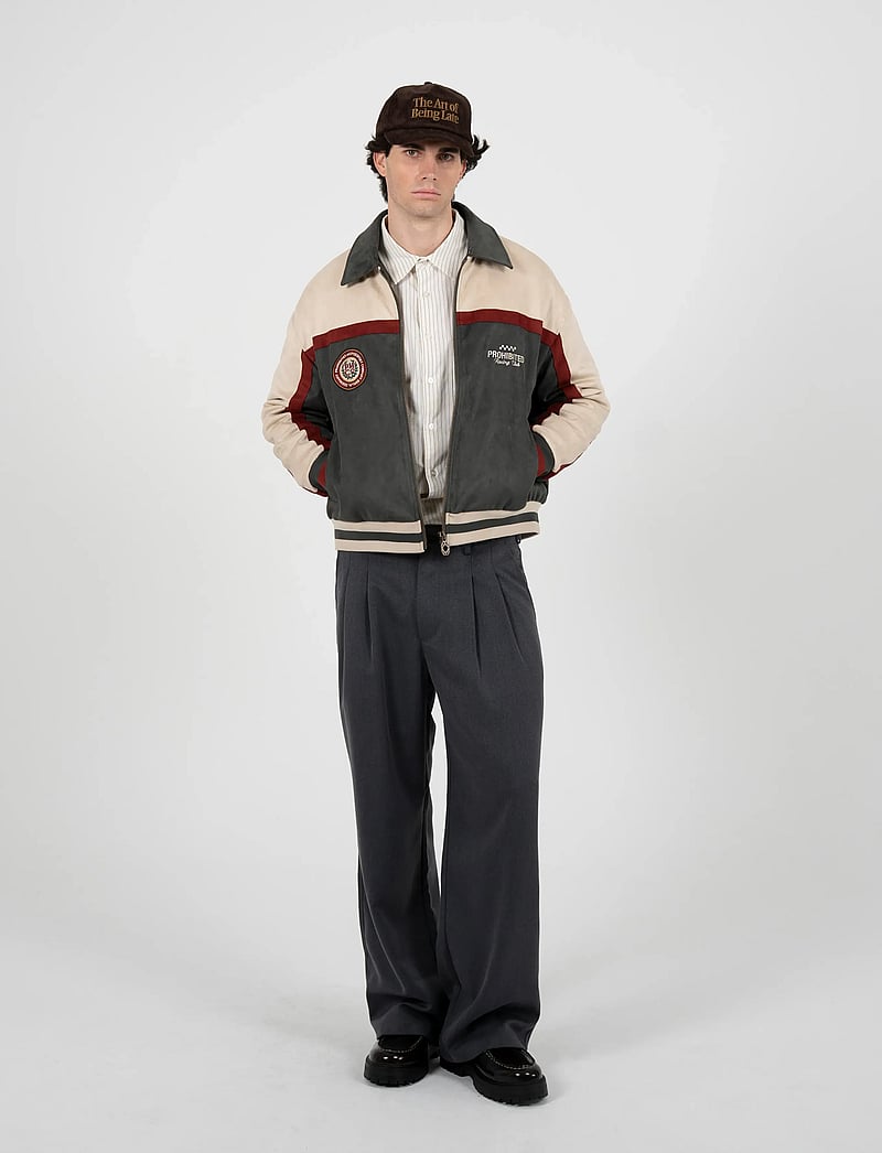 Prohibited - Suede Club Jacket Green - varsity jackor - green - 2