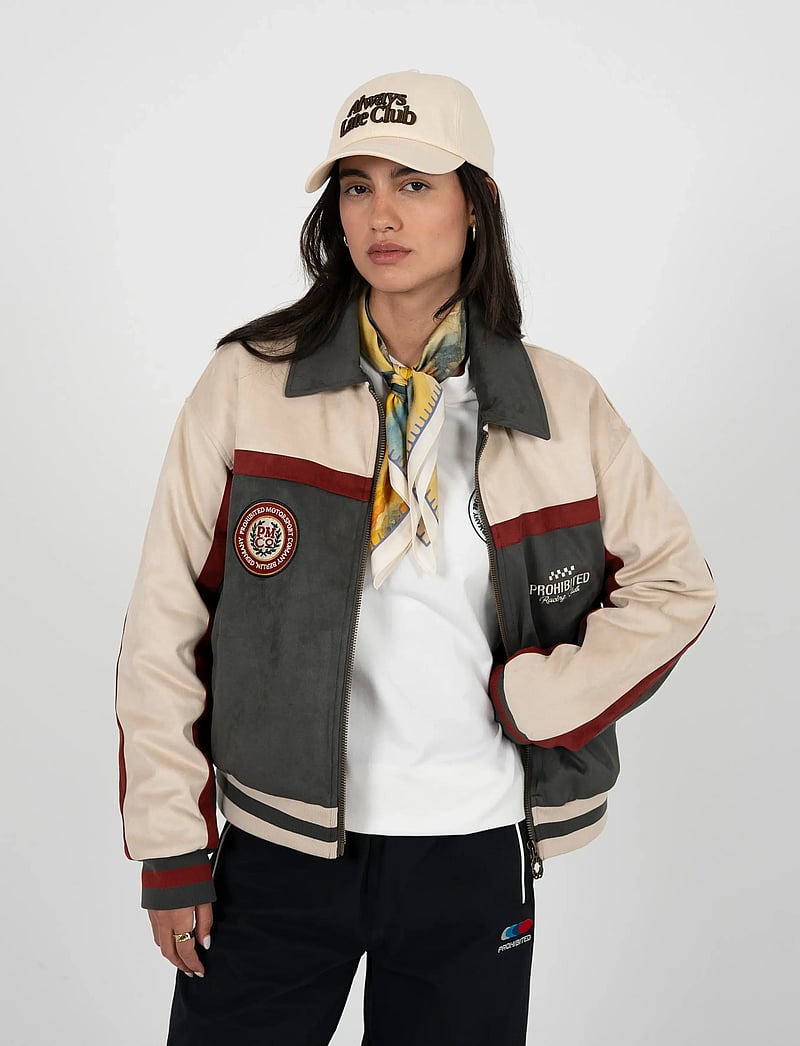 Prohibited - Suede Club Jacket Green - varsity jackor - green - 5