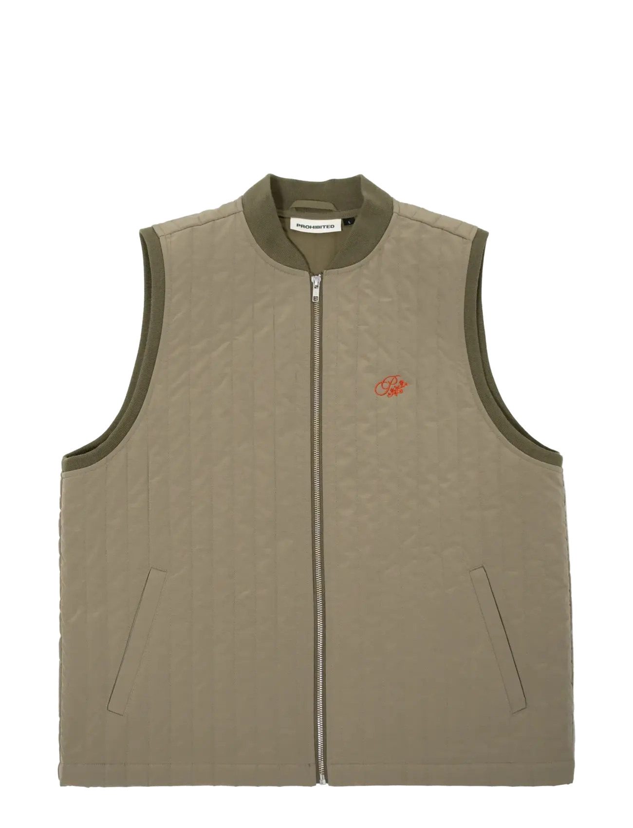 PROHIBITED Ranger Quilted Vest Beige - M - Damen