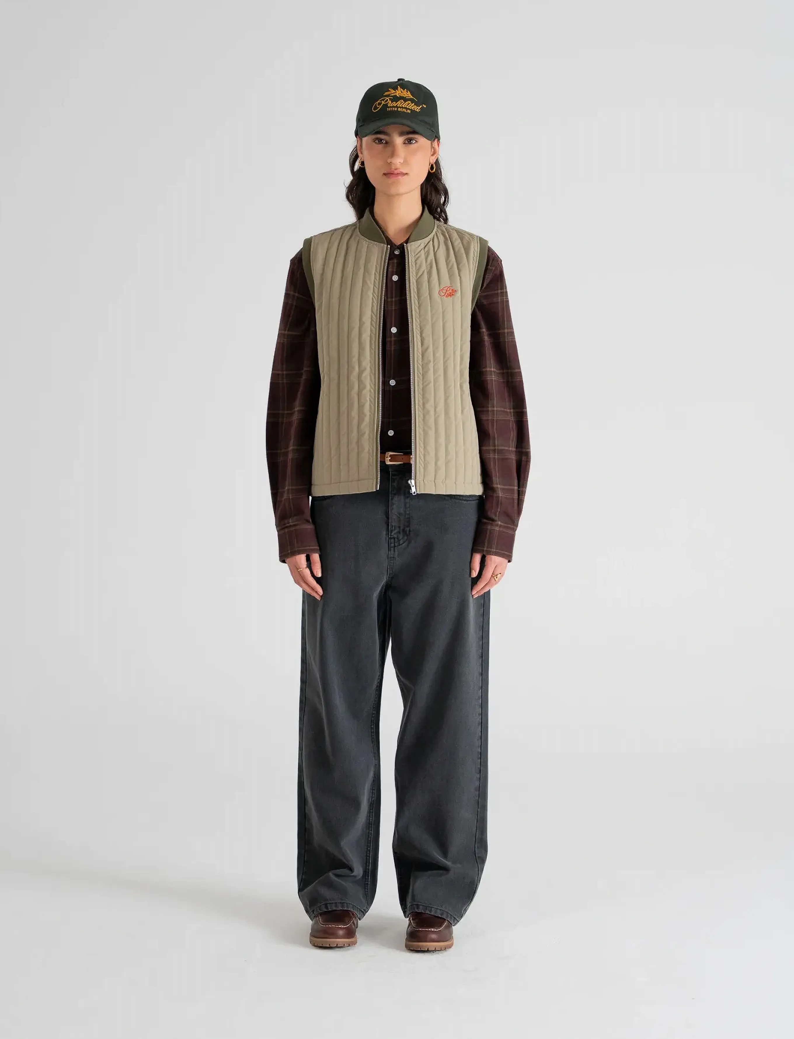 Prohibited - Ranger Quilted Vest - kevadjoped - khaki - 3