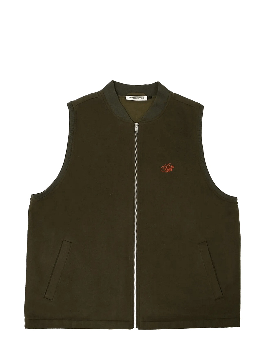 Prohibited - Scout Fleece Vest - lette jakker - green - 1