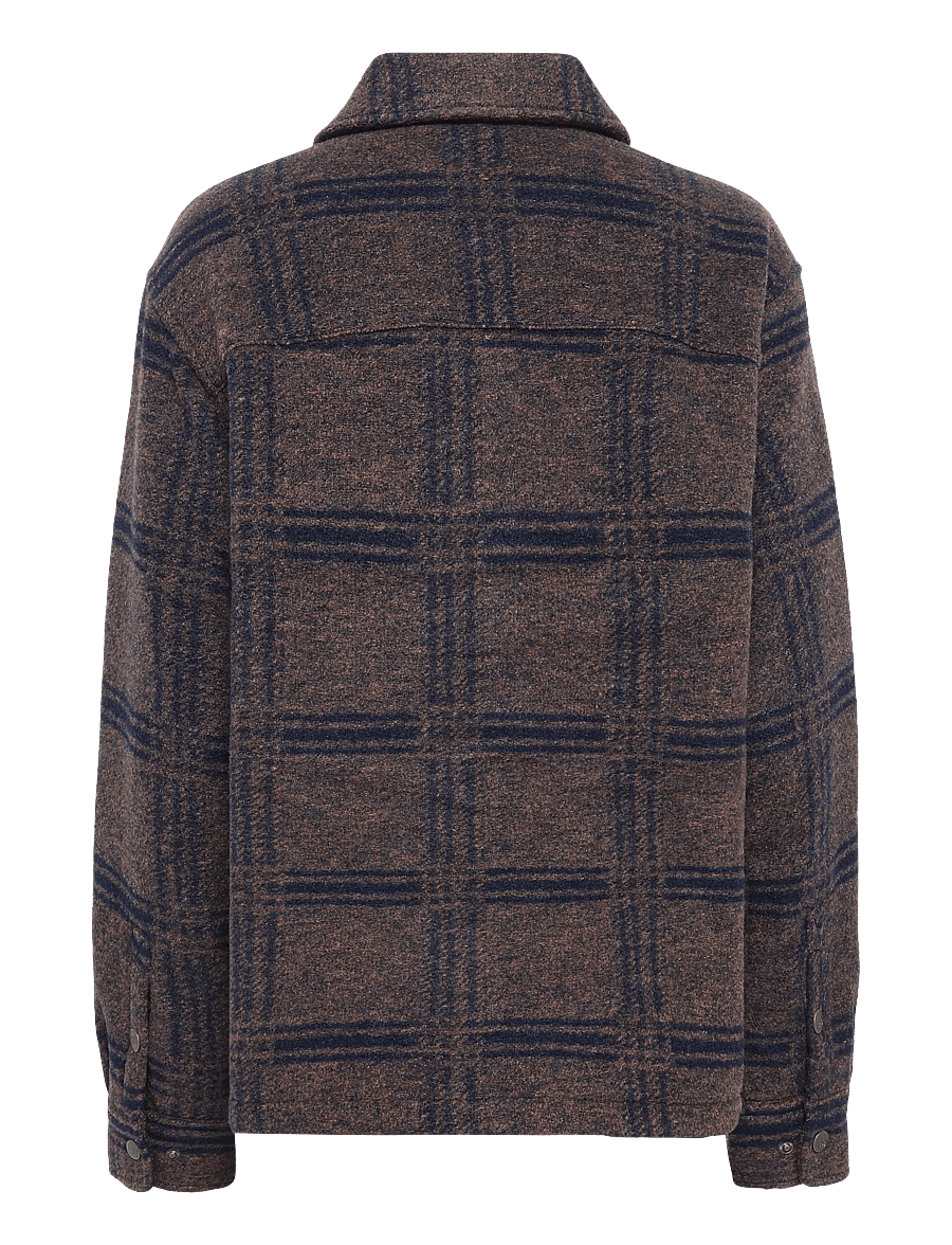 Prohibited - Back Again Flannel Overshirt - shop efter stil - brown/blue - 2