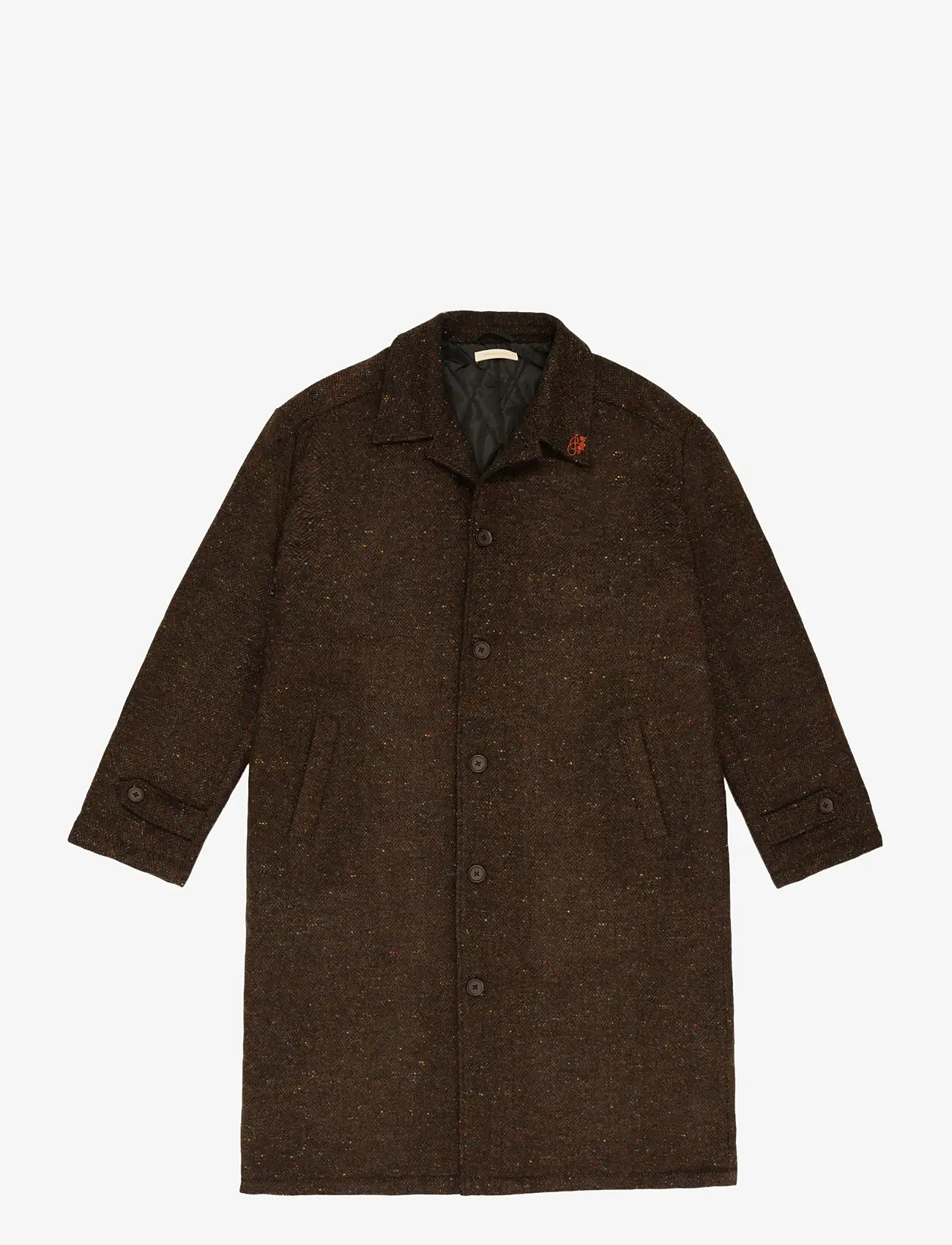 Prohibited - Herringbone Wool Coat - brown - 1