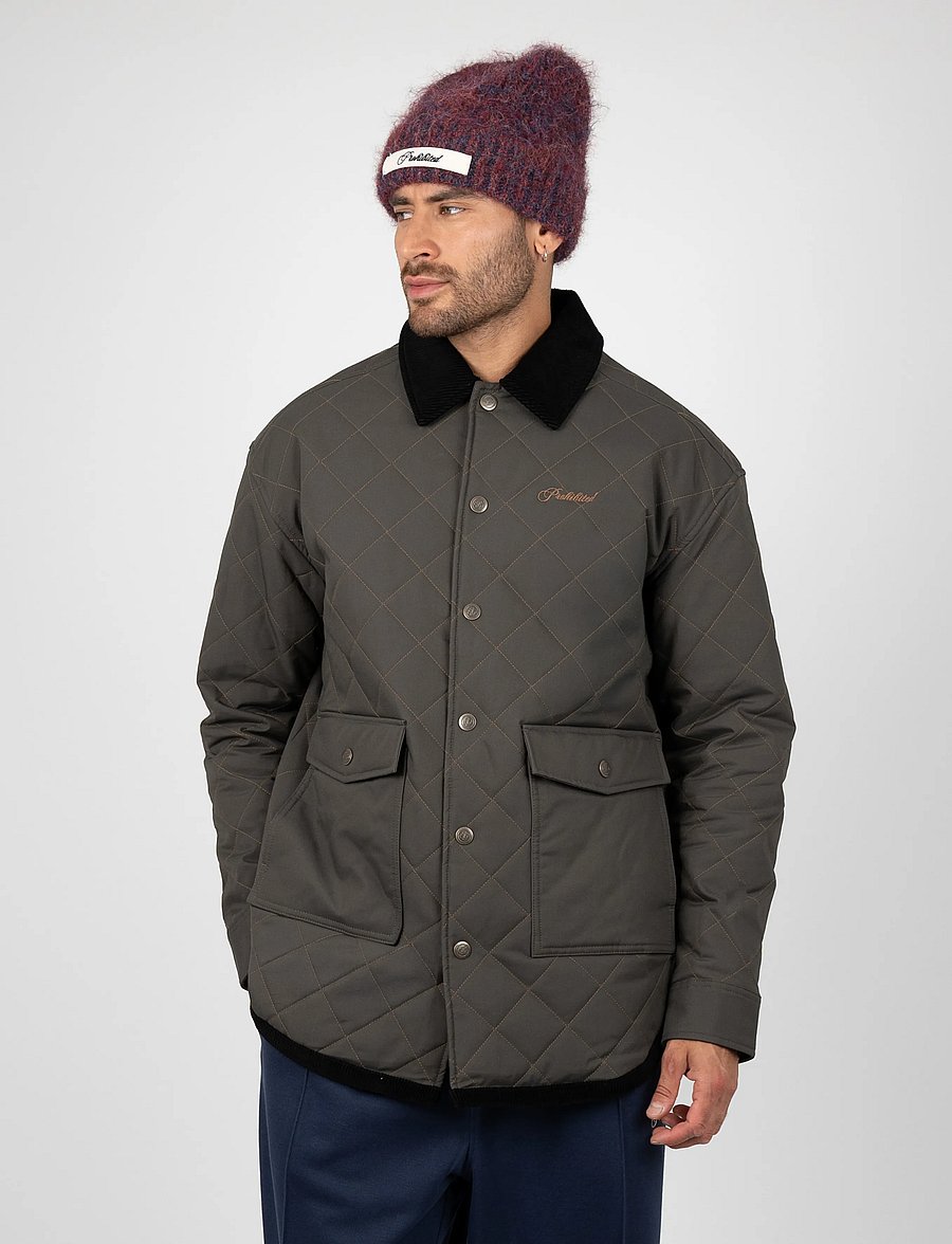 Prohibited - Autumn Field Quilted Jacket - dark green - 3