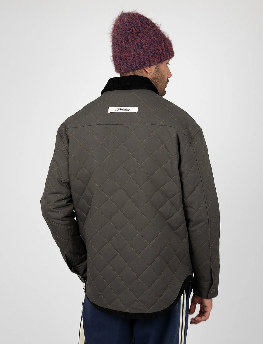 Prohibited - Autumn Field Quilted Jacket - dark green - 5