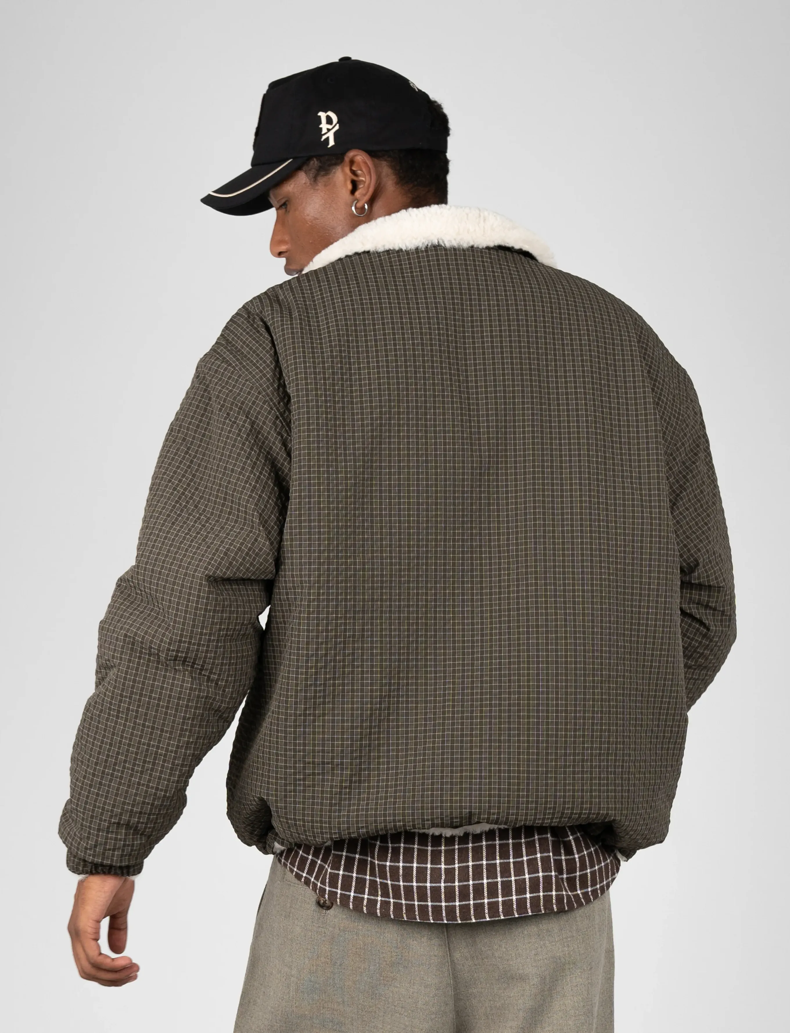 Prohibited - Throwback Sherpa Half-Zip - talvejoped - brown - 3