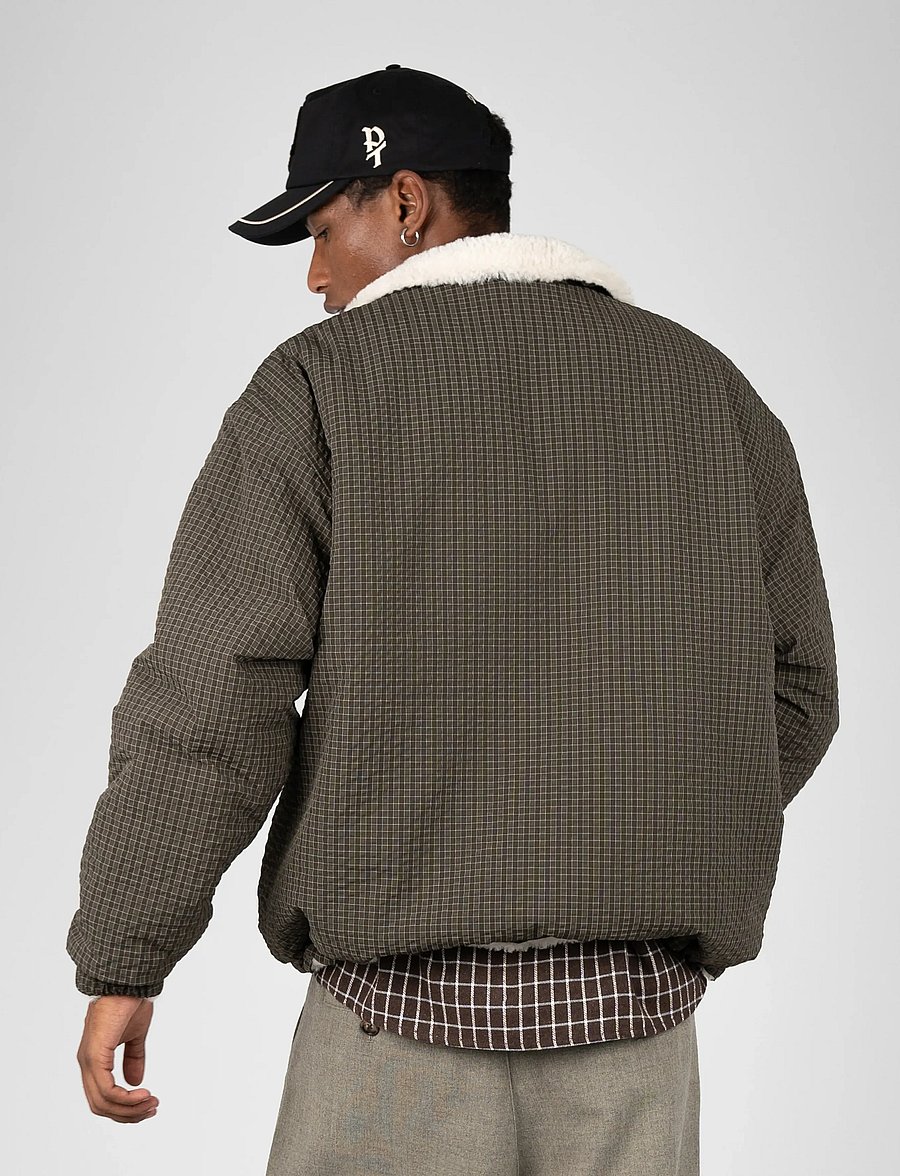 Prohibited - Throwback Sherpa Half-Zip - talvejoped - brown - 3