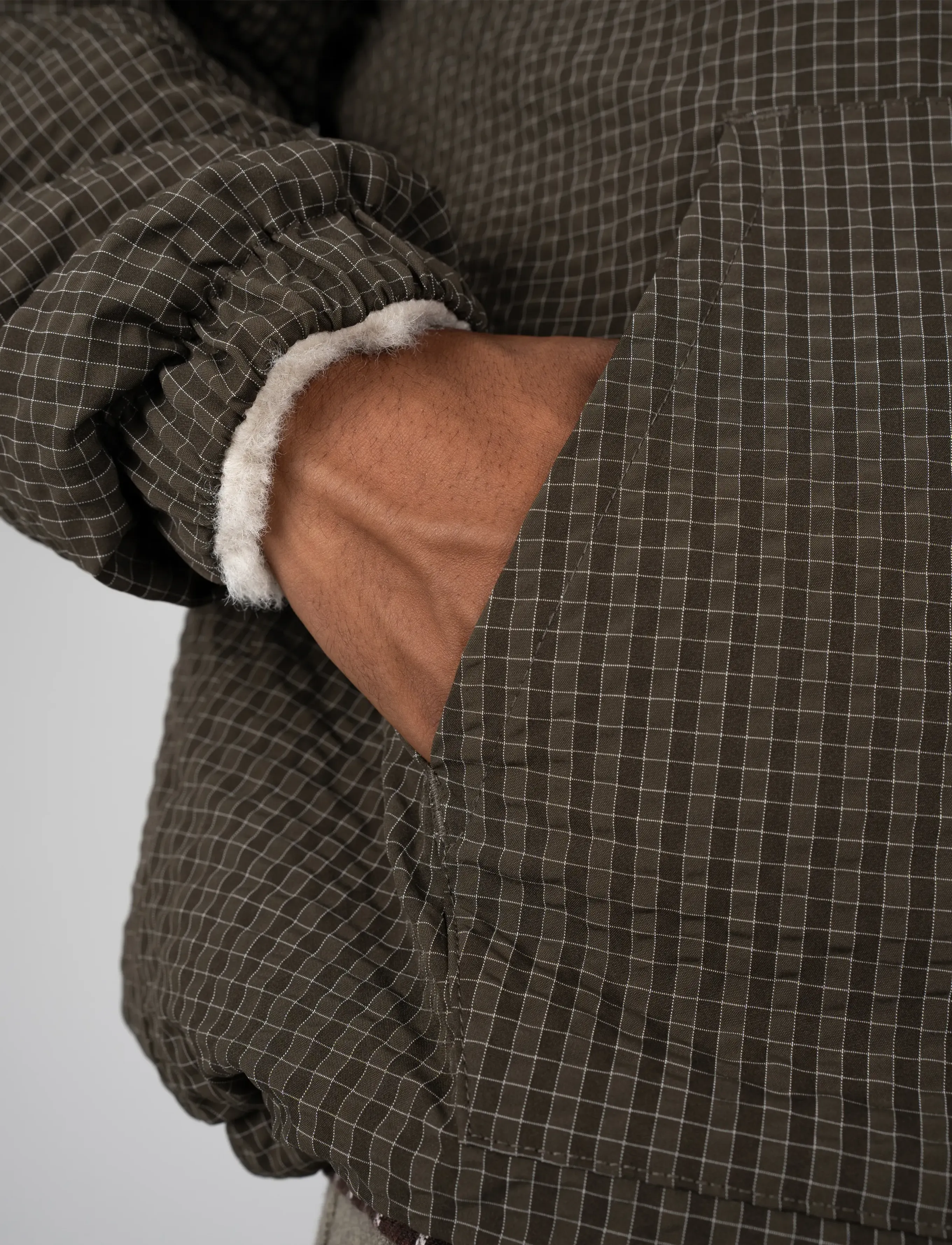 Prohibited - Throwback Sherpa Half-Zip - talvejoped - brown - 5