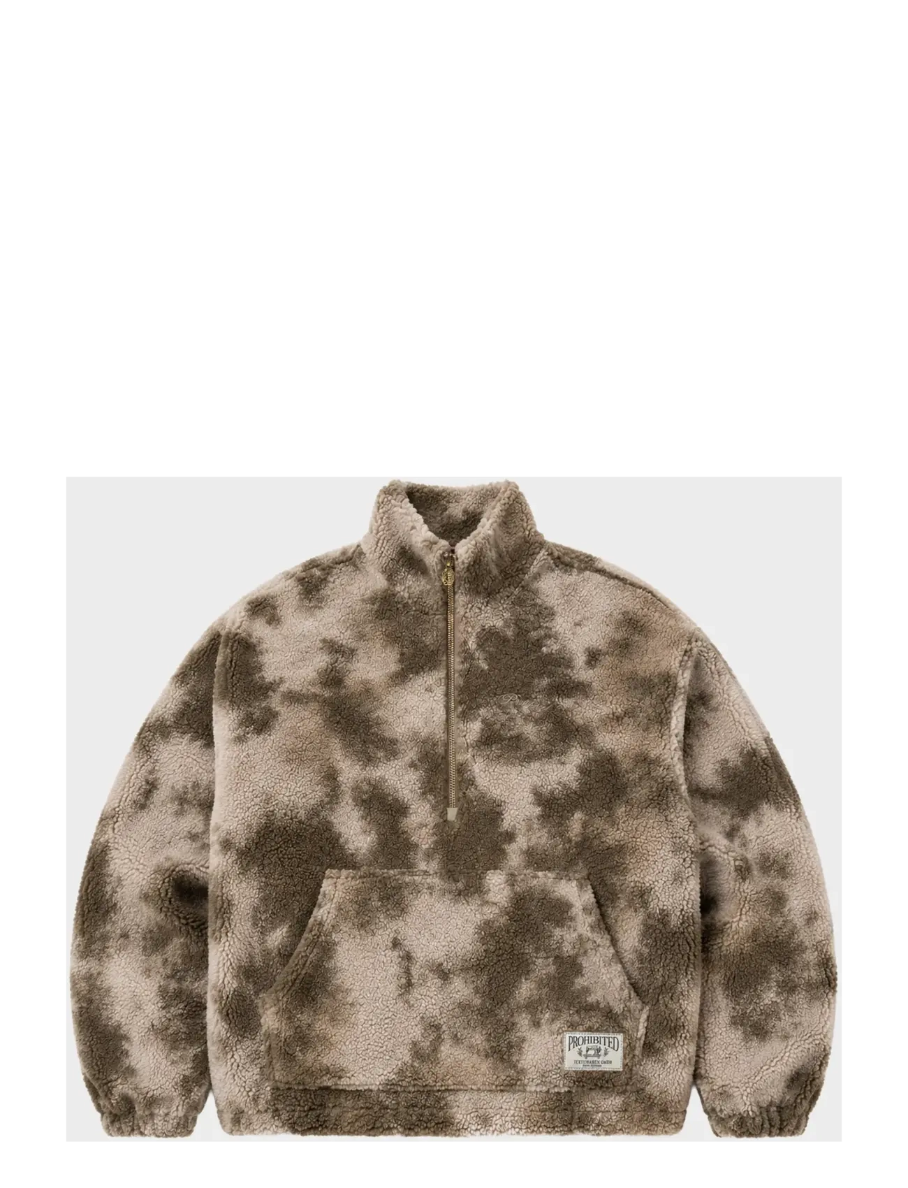 Prohibited - Highland Sherpa Half-Zip - muted khaki - 1