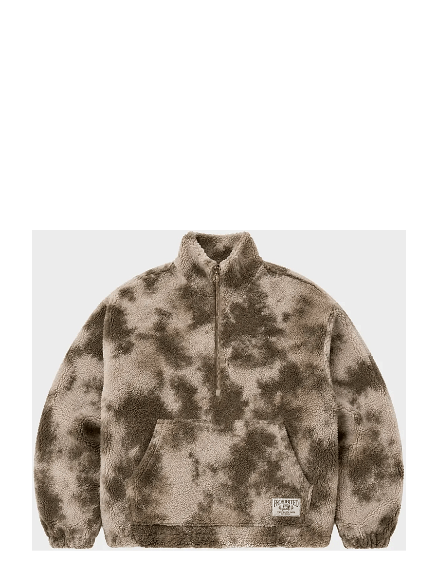 Prohibited - Highland Sherpa Half-Zip - muted khaki - 1