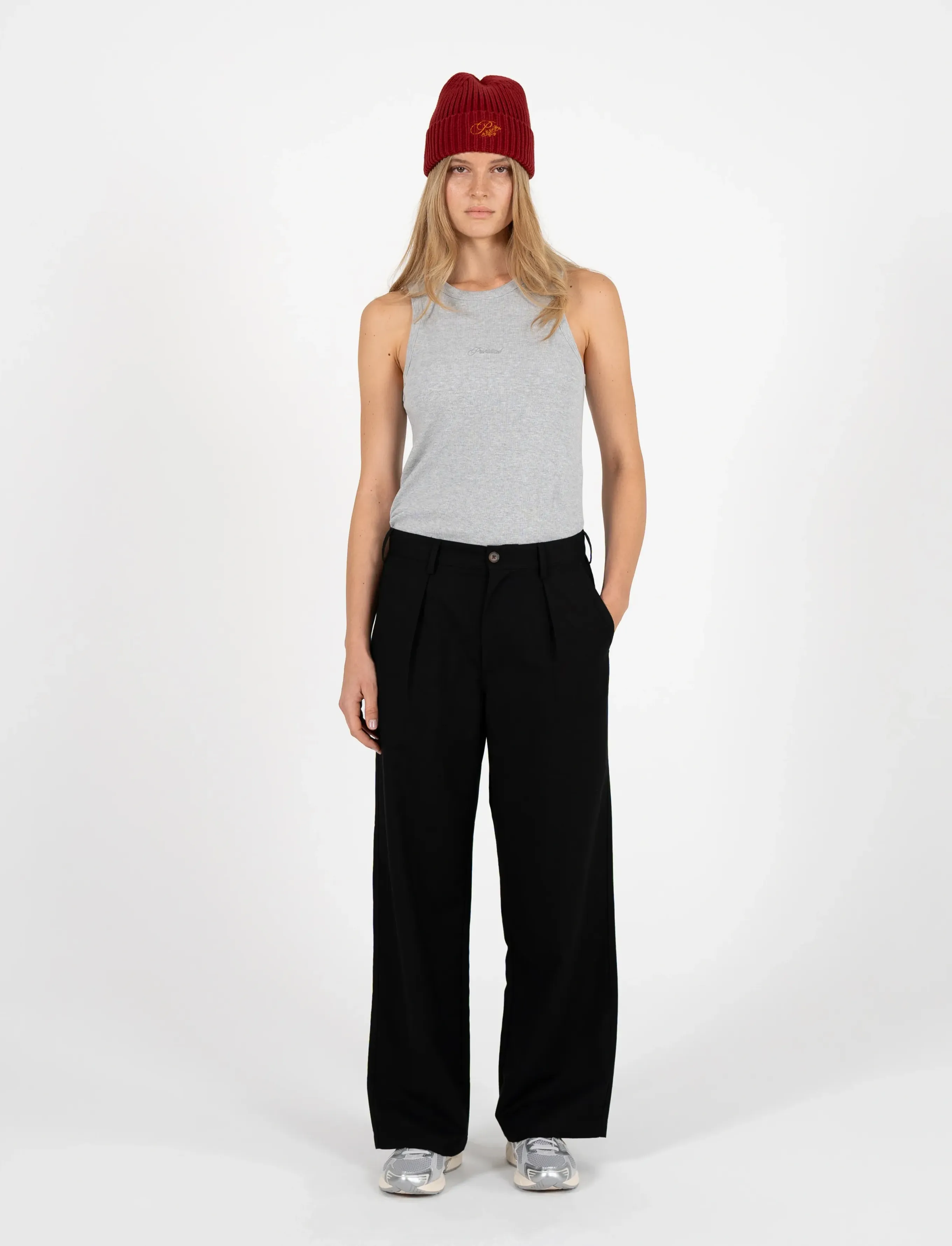 Prohibited - SoHo Pleated Pants Black - casual trousers - black - 4