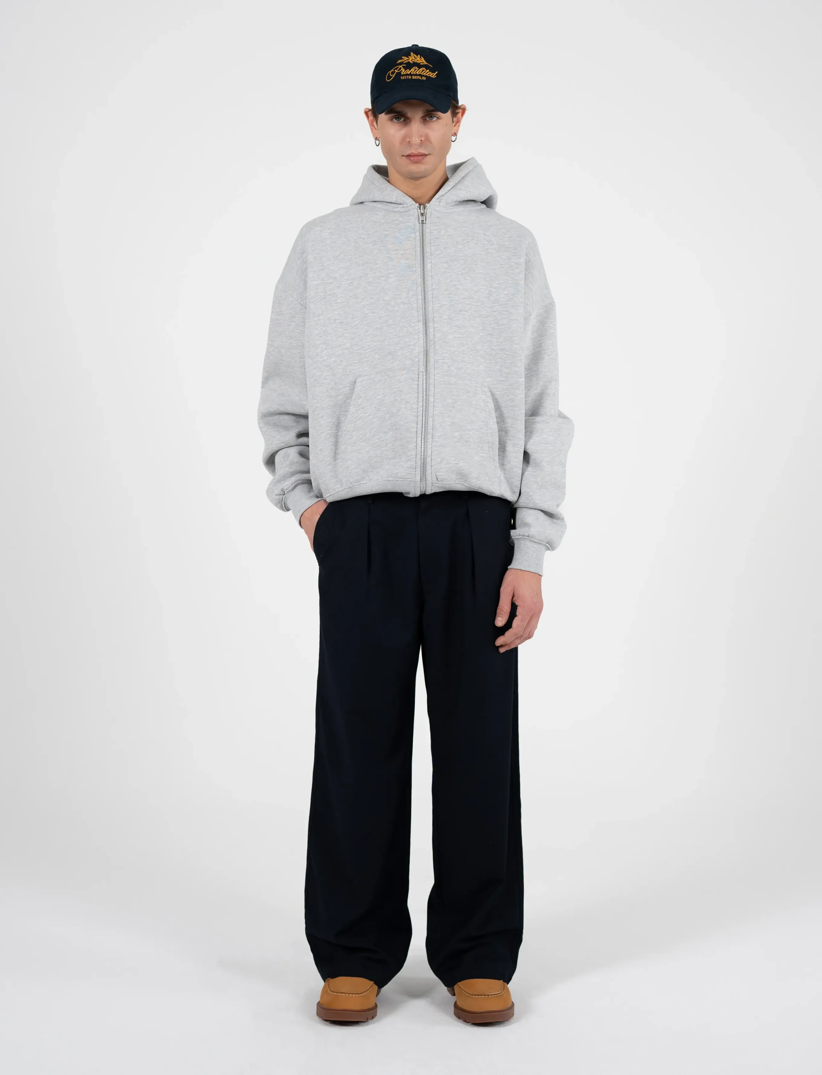 Prohibited Soho Pleated Pants Vintage Navy, 36, Navy, Bukser > Afslappet, Herre