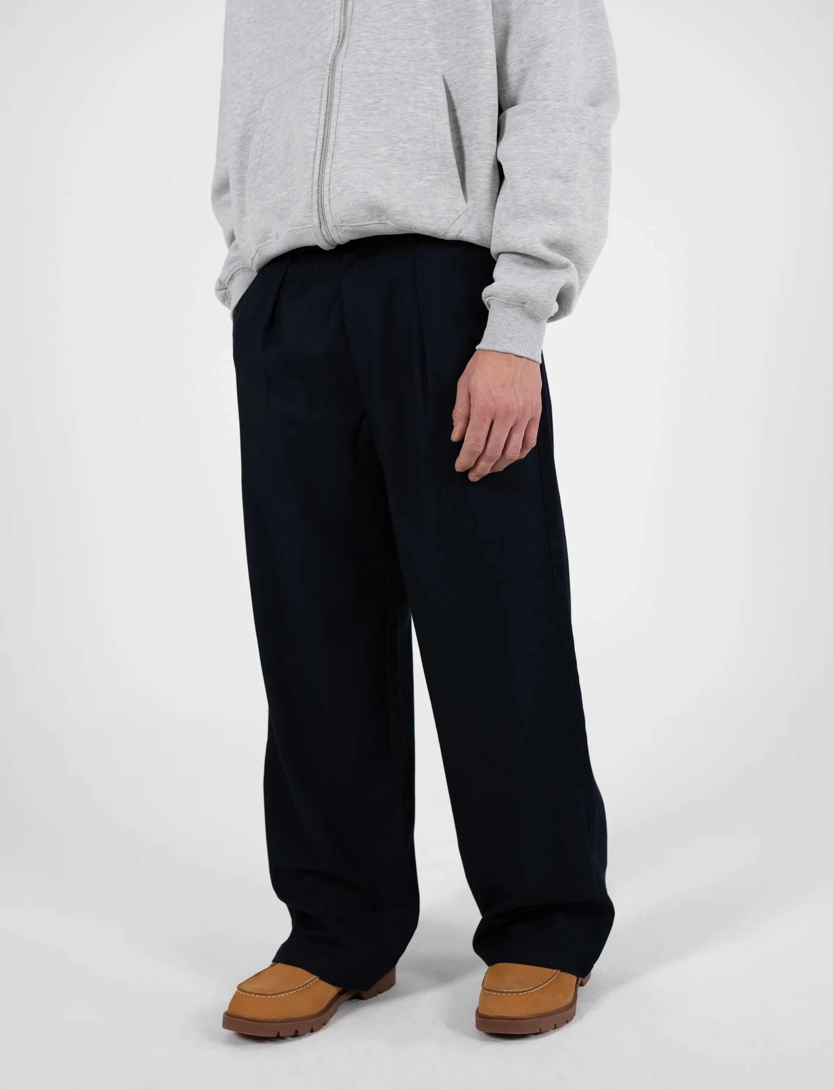 Prohibited - SoHo Pleated Pants Vintage Navy - casual byxor - navy - 2