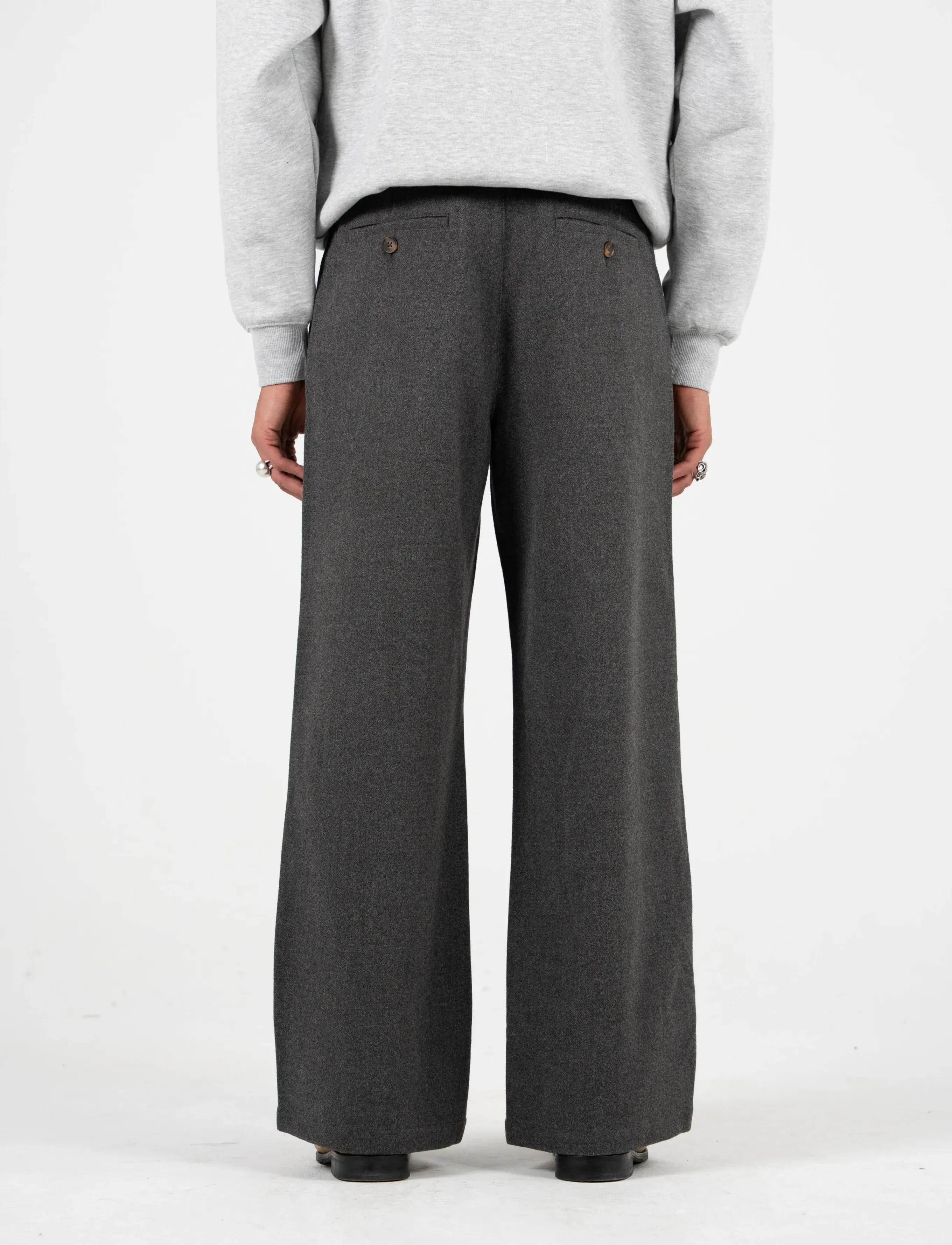Prohibited - Double Pleated Club Pants - spodnie szerokie - dark grey - 5
