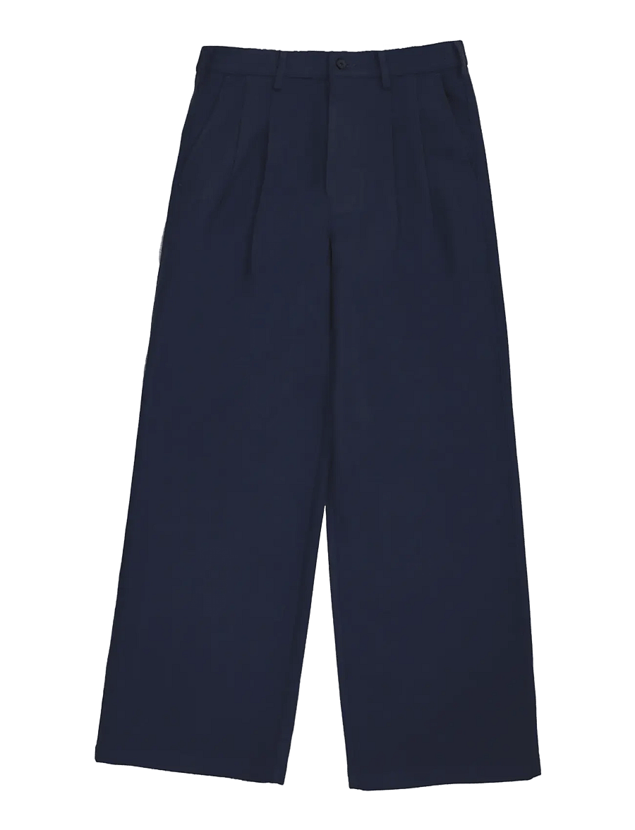 Prohibited - Double Pleated Club Pants - kostymbyxor - navy - 1