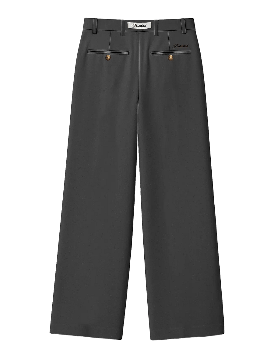 Prohibited - Heritage Pleated Pants - freizeithosen - dark grey - 2