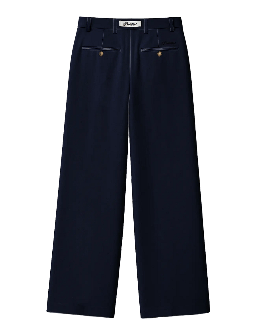 Prohibited - Heritage Pleated Pants - navy - 2