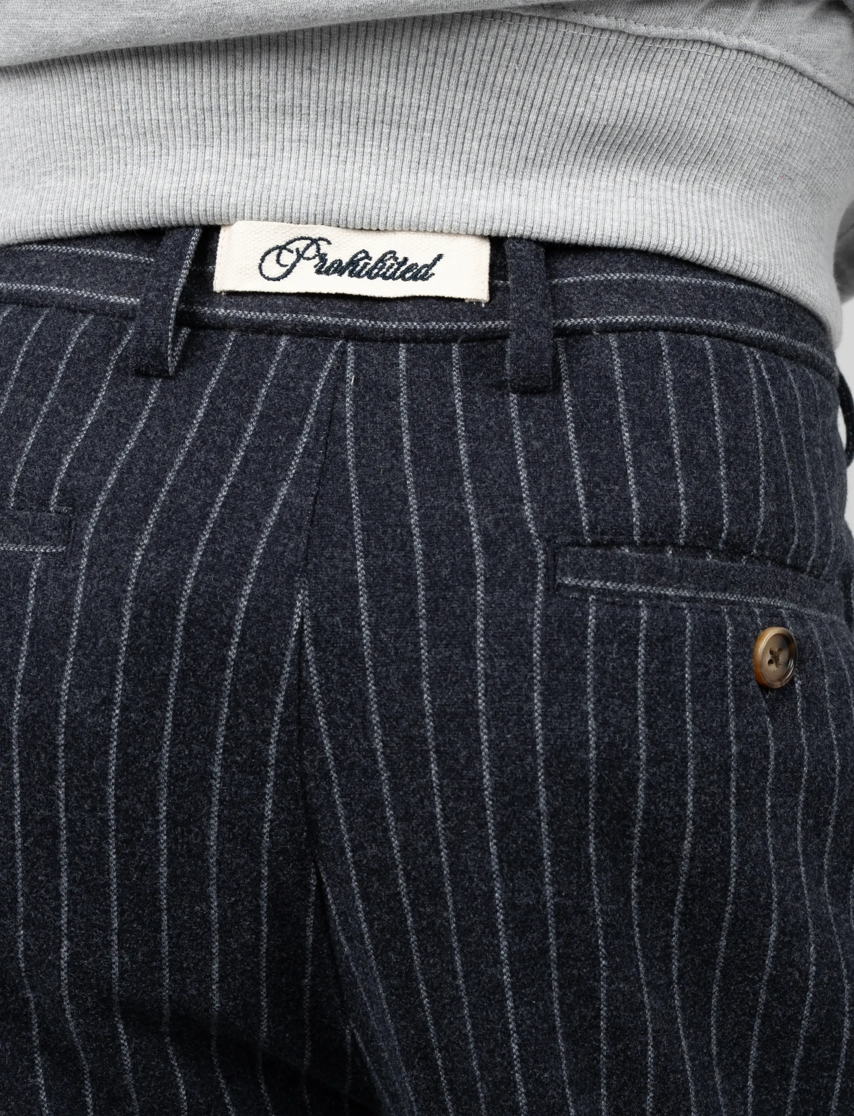 Prohibited Revival Pinstripe Pleated Pants casual byxor herr – bild 6
