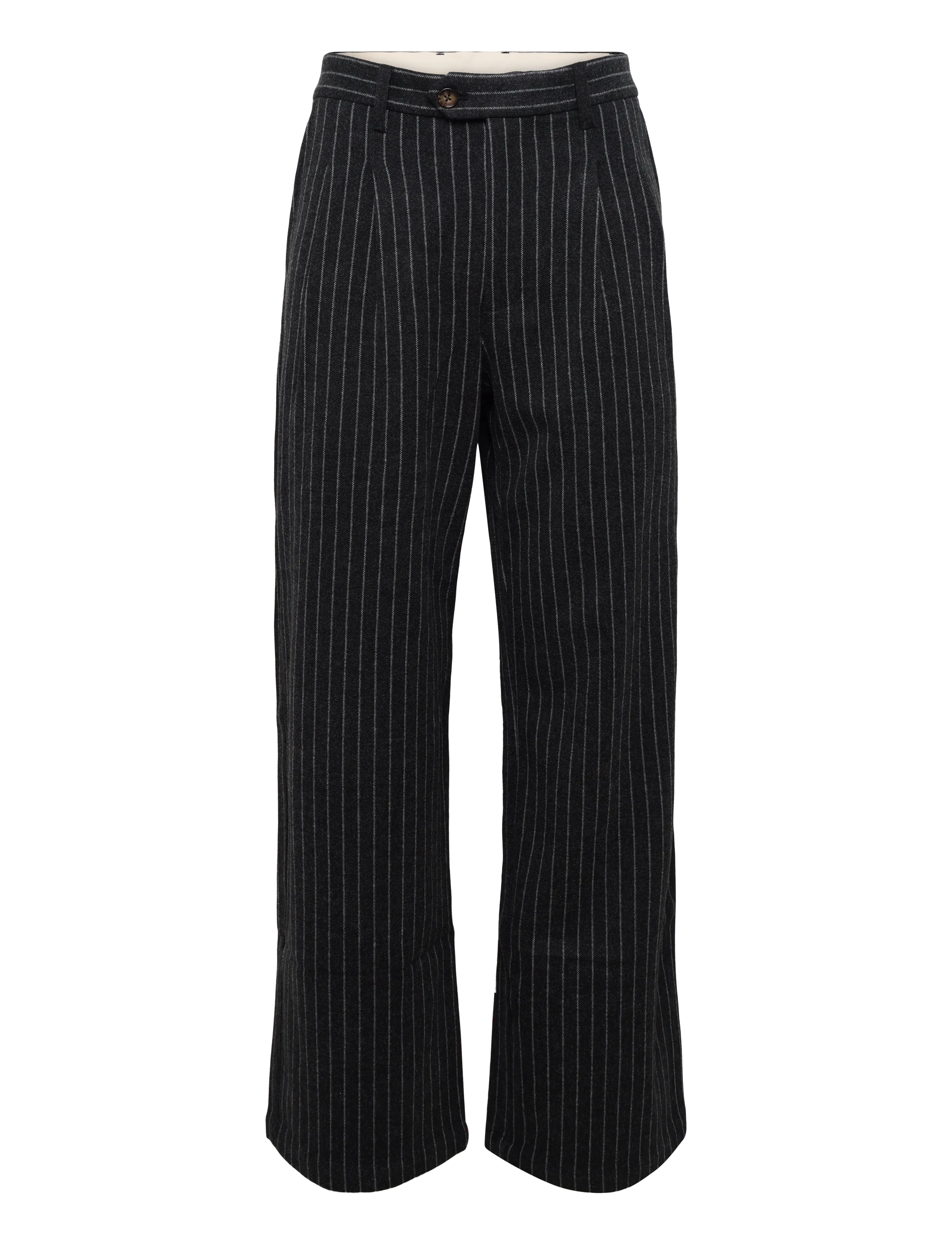 Prohibited - Revival Pinstripe Pleated Pants - casual trousers - dark grey - 1