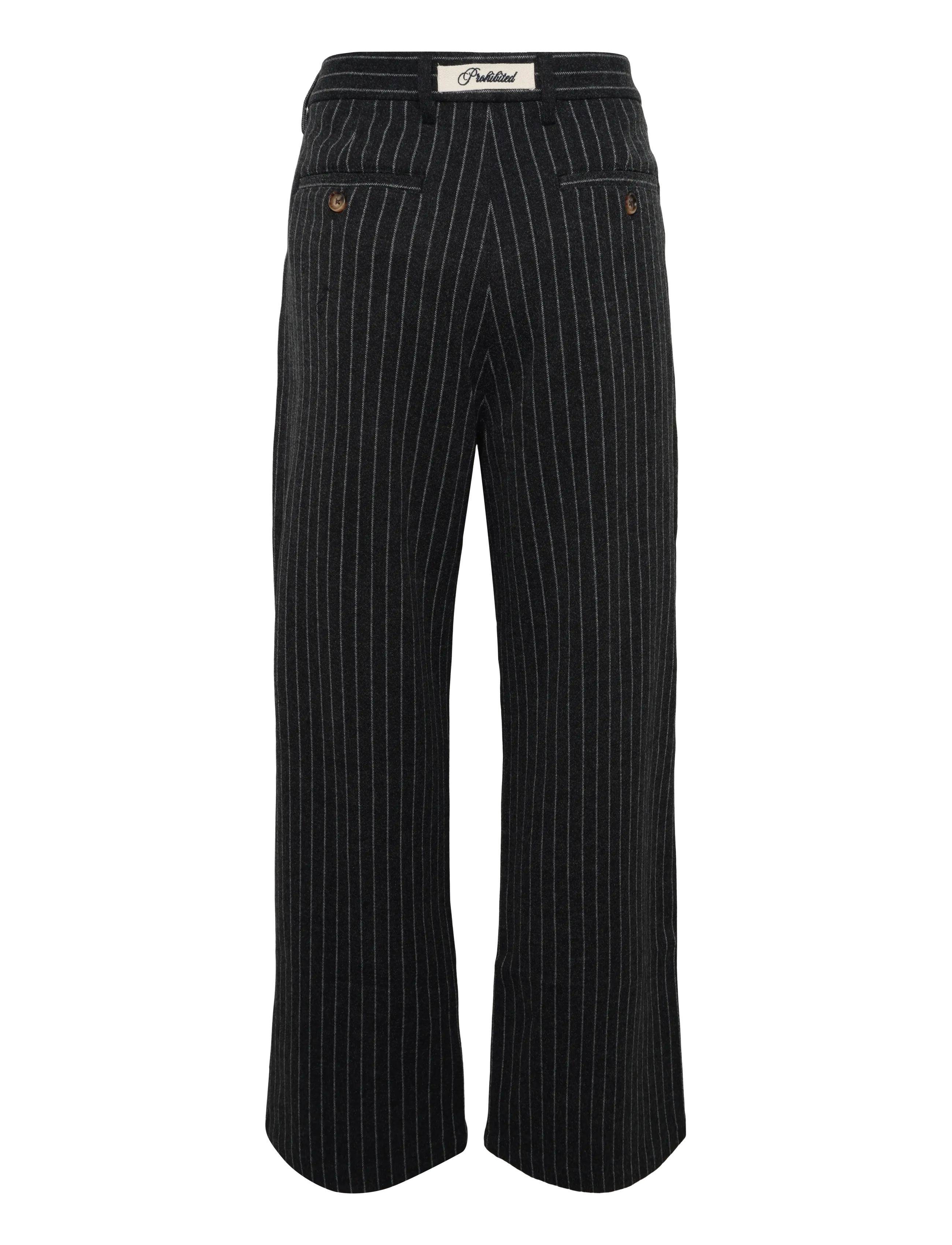 Prohibited - Revival Pinstripe Pleated Pants - casual trousers - dark grey - 2