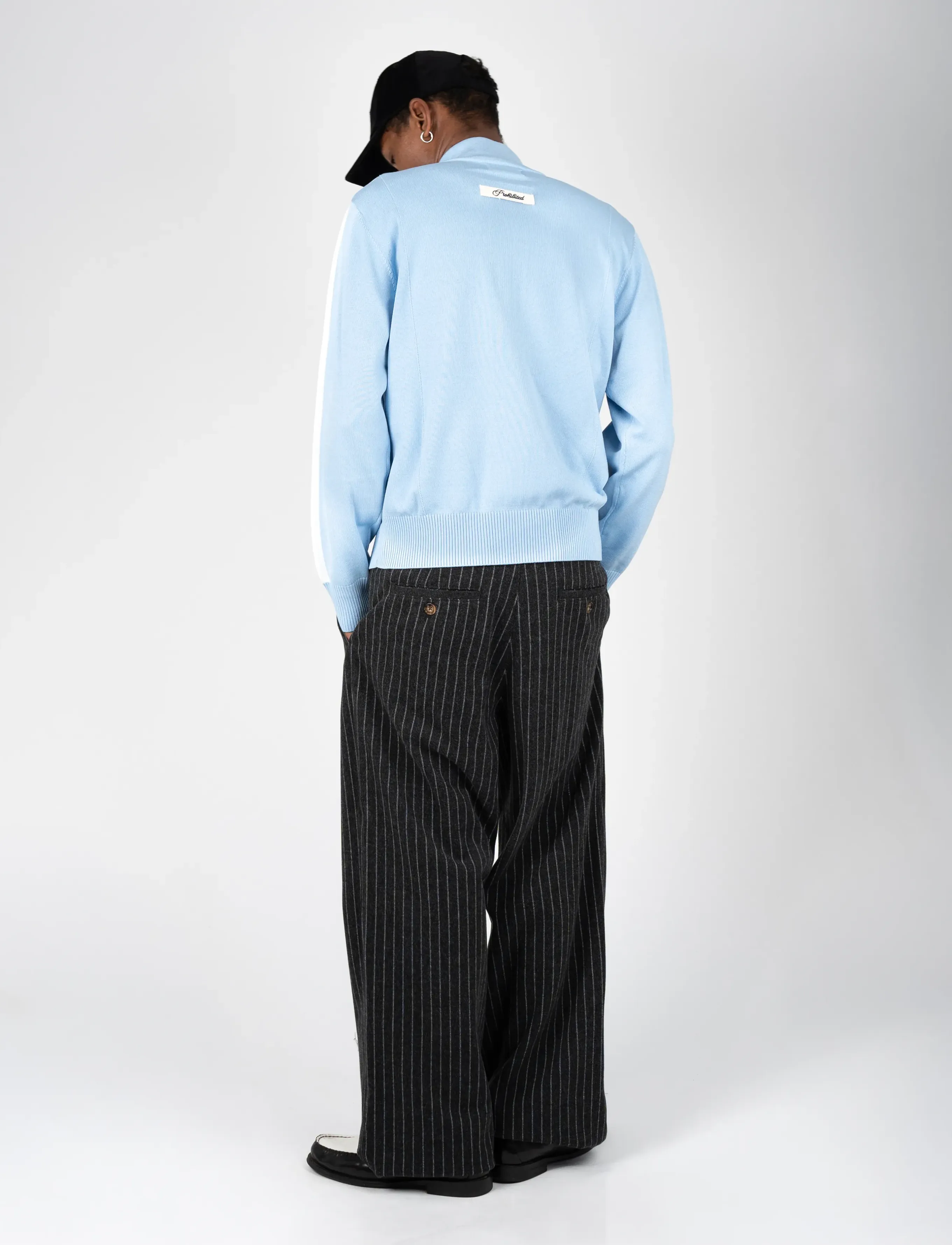 Prohibited - Revival Pinstripe Pleated Pants - freizeithosen - dark grey - 3