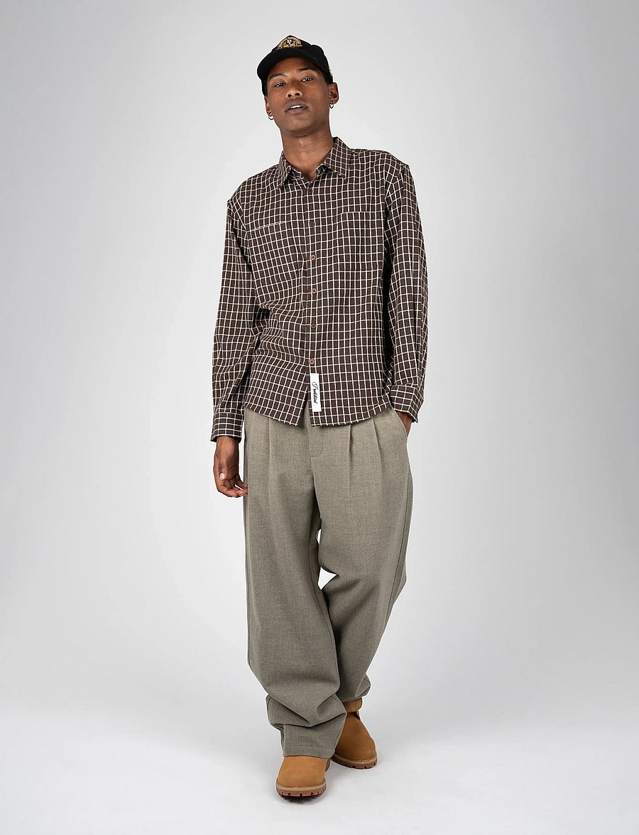 Prohibited - Revival Pleated Pants - freizeithosen - light grey - 2