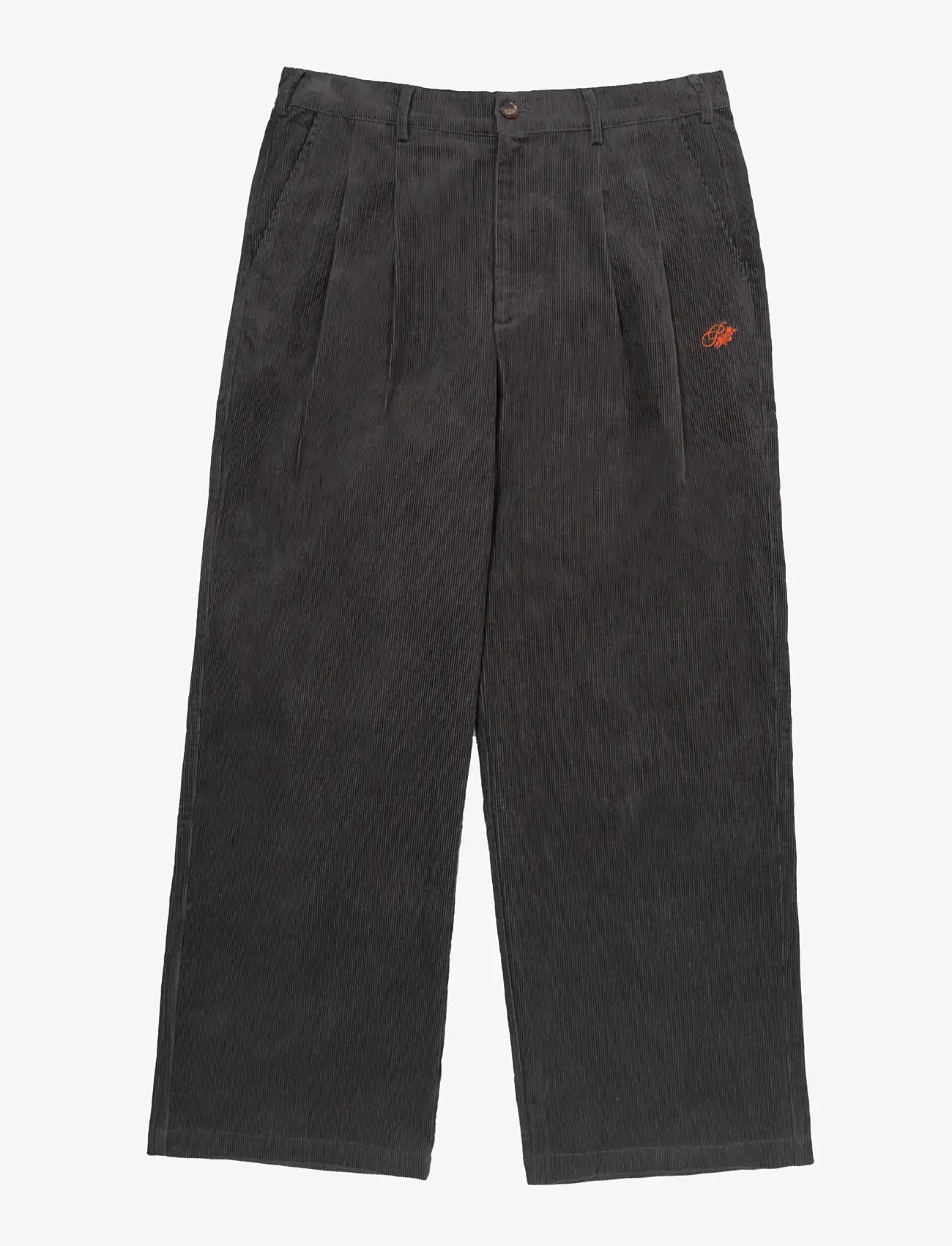 Prohibited - Ranger Corduroy Pants - loose jeans - dark grey - 1